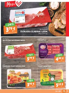 Studenac katalog | vrijedi od 10.09.2025 | Stranica: 13 | Proizvodi: Puretina, Pileći medaljoni, Pik Vrbovec, Ćevapčići