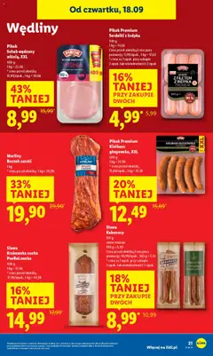 Pikok Schab wędzony wiśnią, XXL, Smoked ham with cherry flavor, XXL size. od 18.09.2025 | Strona: 25