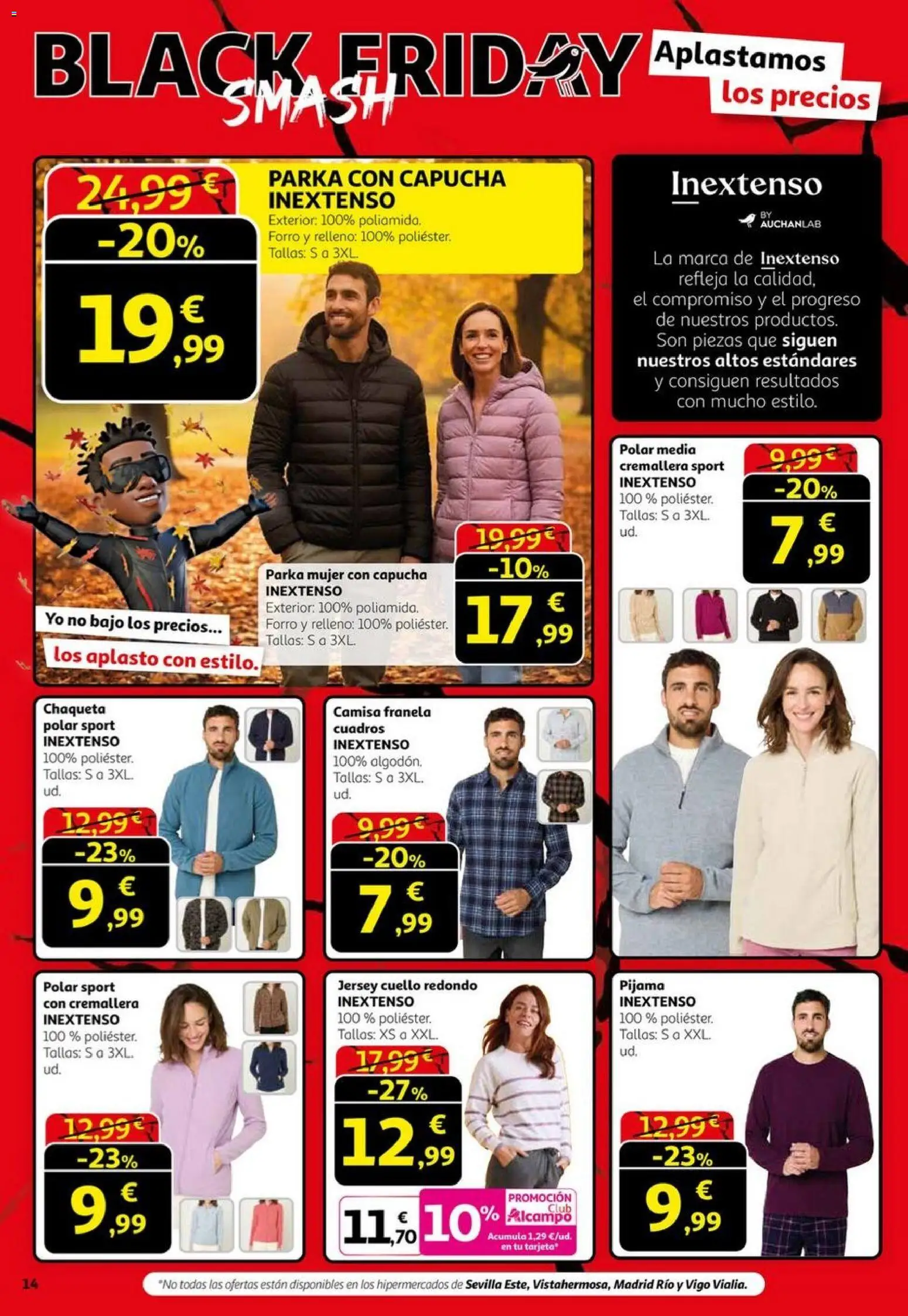 Alcampo - Black Friday │ válido desde el 06.11.2025 | Página: 14 | Productos: Camisa, Chaqueta, Pijama