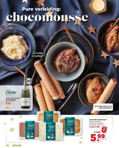 Feestelijk PLUS Witte Chocolade Mousse, Witte Chocolade Mousse - Voorbeeld van een folder van Plus, geldig van 29.11.2025 | Pagina: 40 | Producten: Koffie, Chocolade, Fles