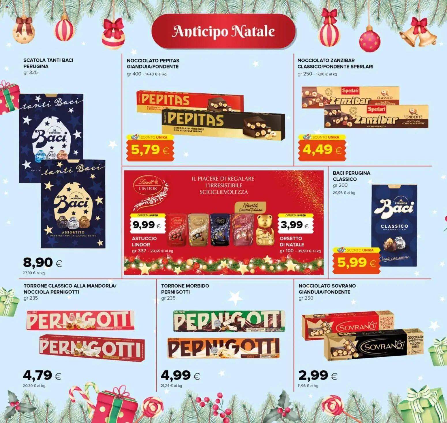 Volantino Oasi del 01.12.2025 | Pagina: 4 | Prodotti: Cioccolato, Latte, Astuccio, Scatola