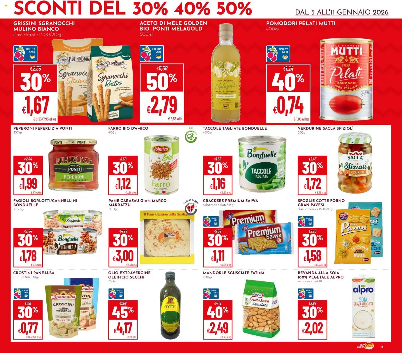 Volantino Pan del 05.01.2026 | Pagina: 3 | Prodotti: Pane, Mele, Olio, Aceto