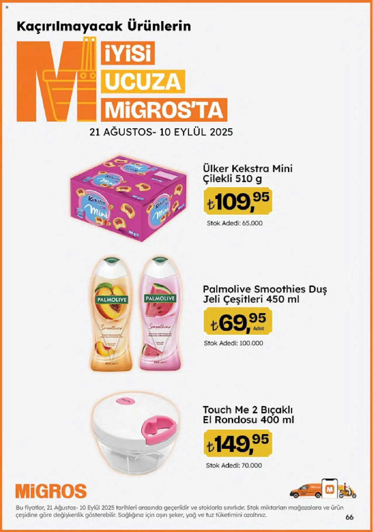Migros Katalog - Migroskop - 21.08.2025 tarihinden itibaren geçerlidir | Sayfa: 66 | Ürünler: Duş, Yağ, Tuz