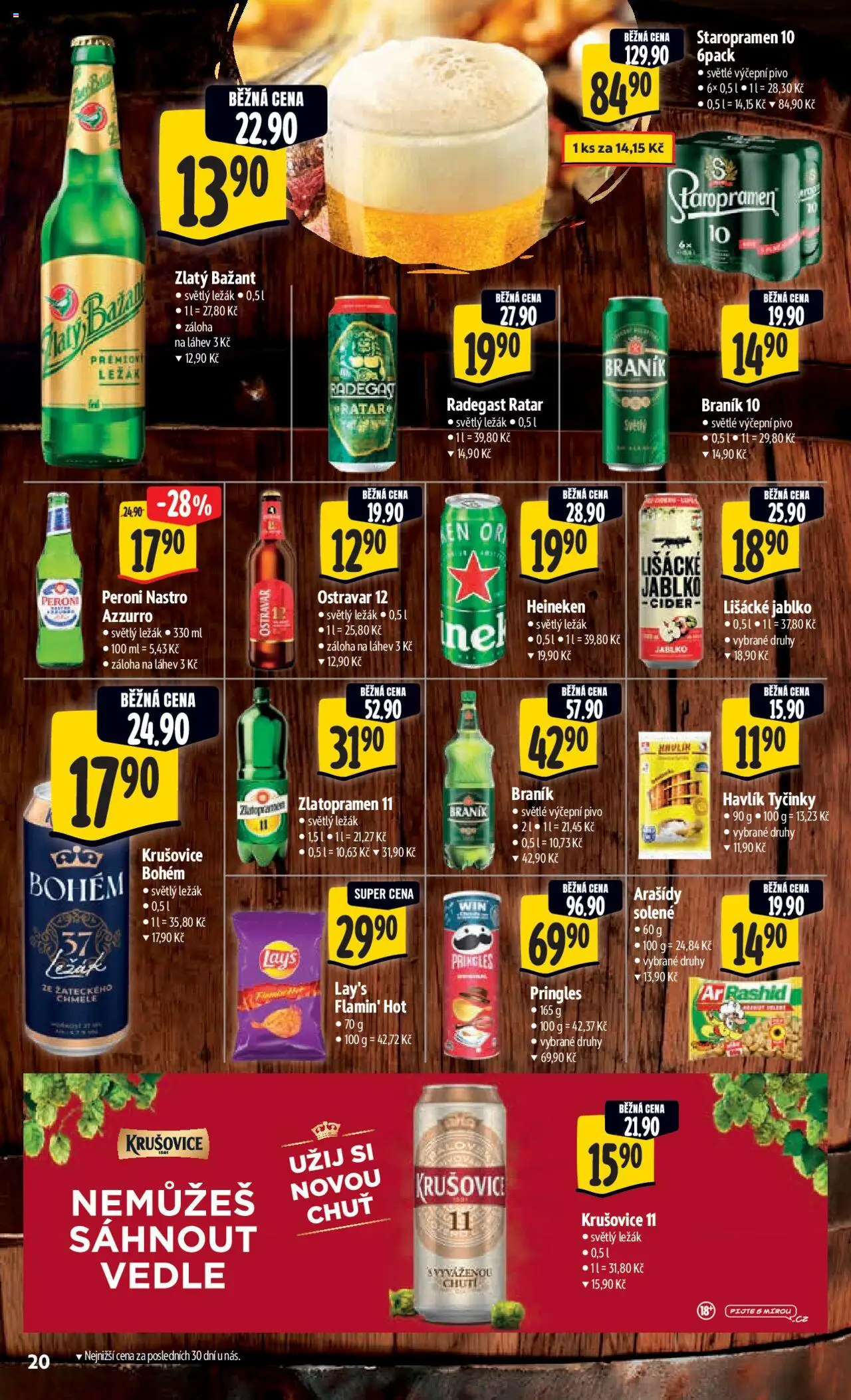 Albert leták - Hypermarket od 01.10.2025 | Strana: 29 | Produkty: Pivo, Tyčinky, Braník, Zlatopramen 11