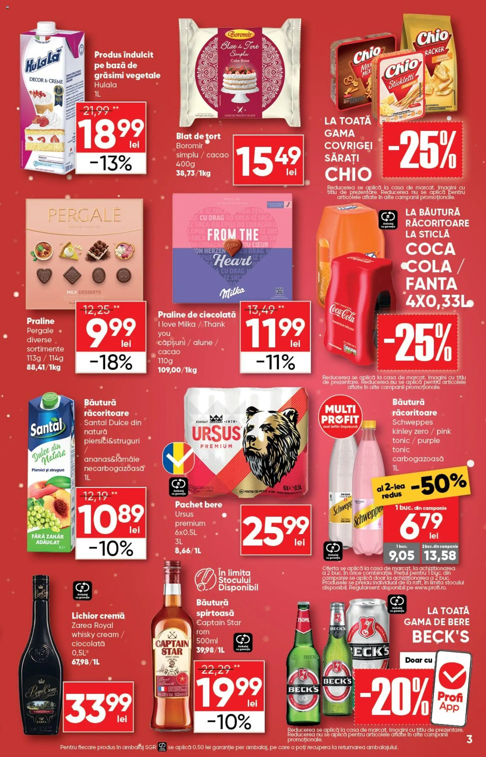 Noul catalog Profi – valabil de la 10.12.2025 | Pagină: 3 | Produse: Covrigei, Lichior, Cremă, Zahăr