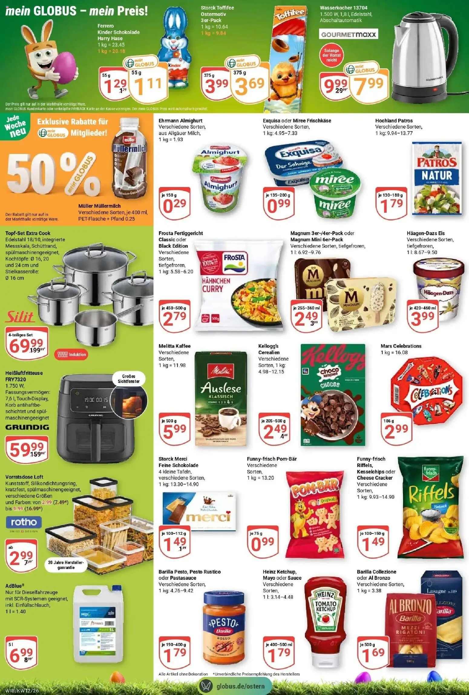 Globus prospekt Wiesbaden-Nordenstadt	 – gültig ab 15.03.2026 | Seite: 2 | Produkte: Ehrmann almighurt, Korb, Patros, Celebrations