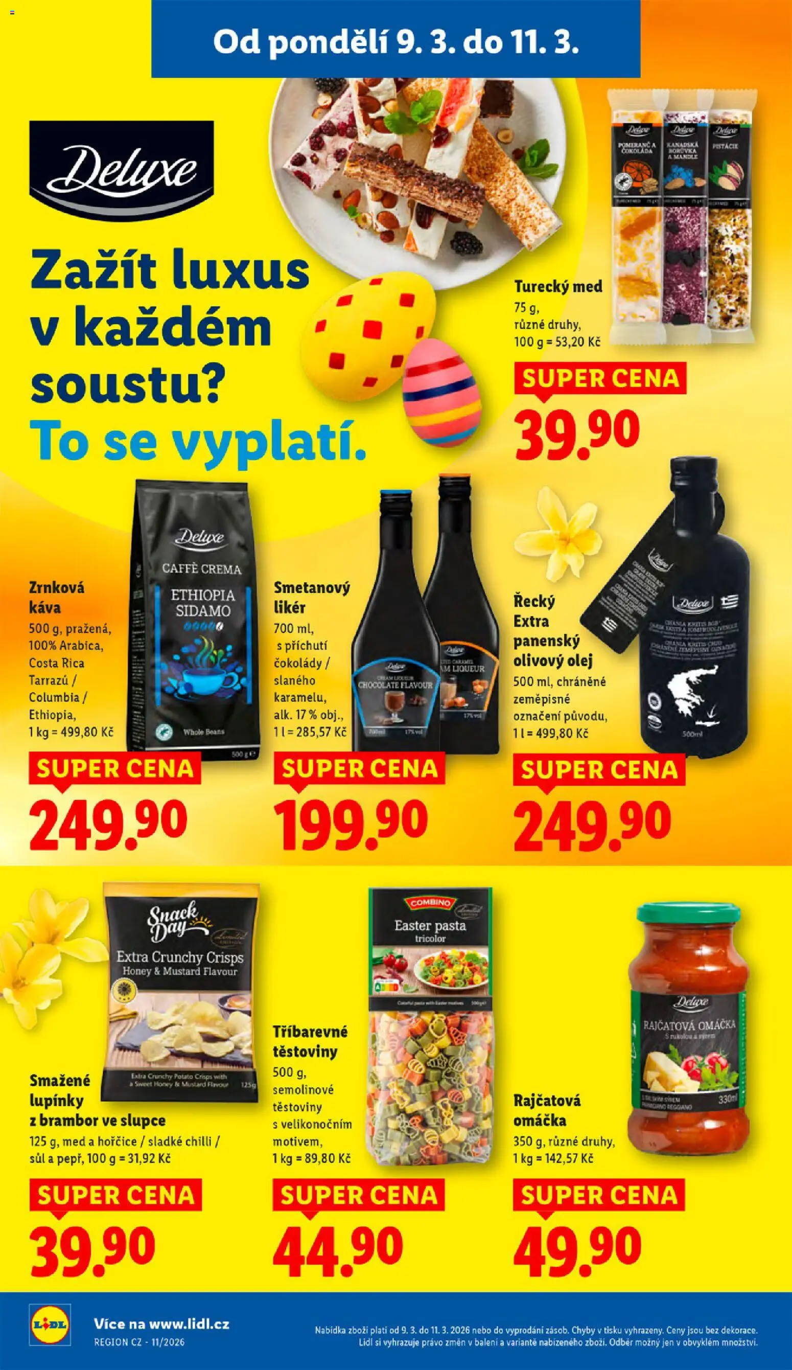 Lidl leták od 09.03.2026 | Strana: 16 | Produkty: Olivový olej, Káva, Extra panenský olivový olej, Crema