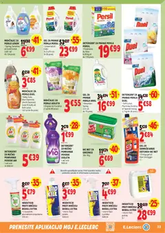 E.leclerc katalog akcije – veljaven od 22.04.2026 | Stran: 33 | Izdelki: Mehčalec, Mehcalec za perilo, Detergent