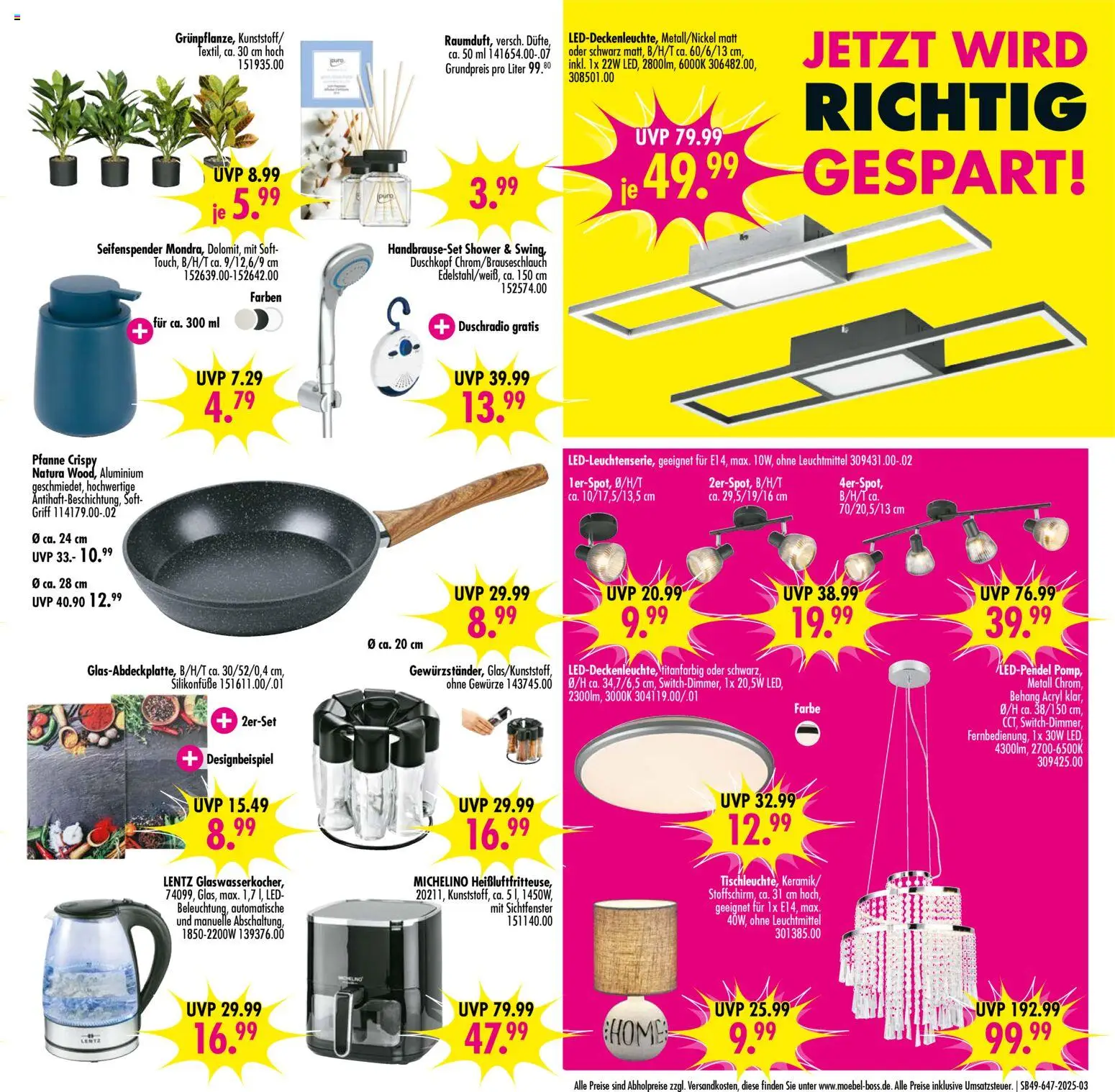 SB Möbel Boss - Black Friday – gültig ab 28.11.2025 | Seite: 3 | Produkte: Seifenspender, Gewürze, Duschkopf