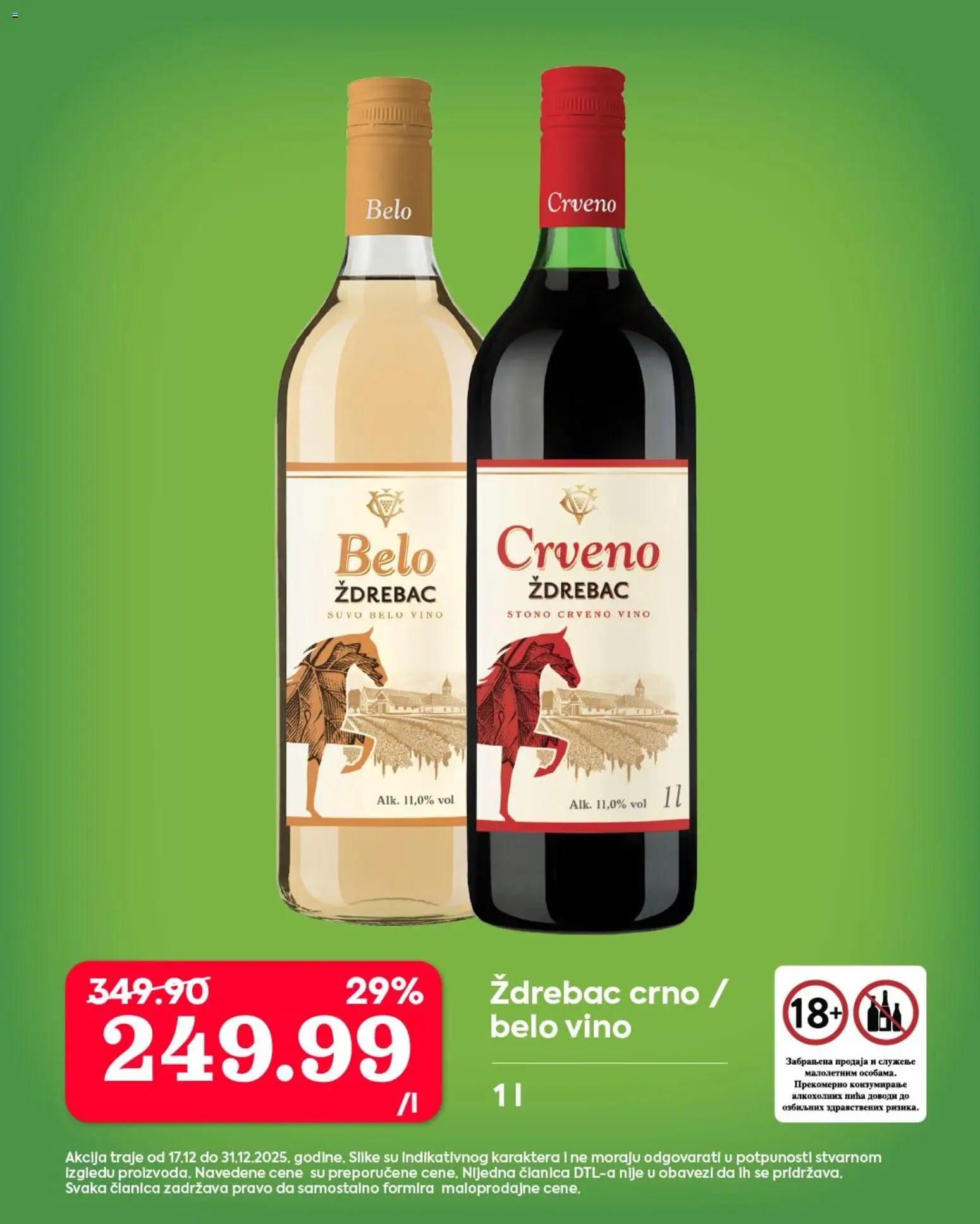 Senta Promet katalog - važi od 17.12.2025 | Strana: 25 | Proizvode: Crveno vino, Belo vino, Vino