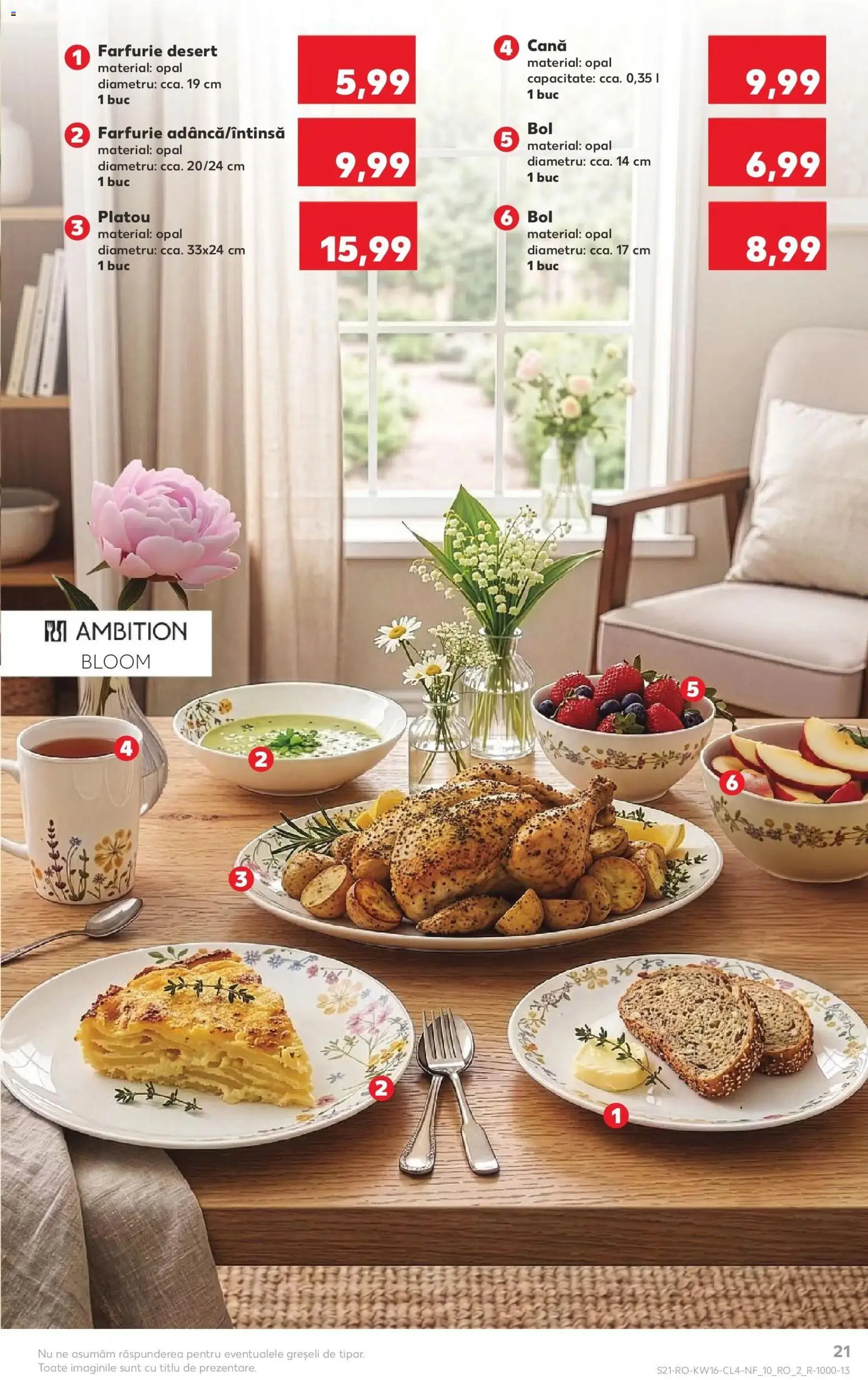 Noul catalog Kaufland – valabil de la 15.04.2026 | Pagină: 21 | Produse: Bol, Farfurie