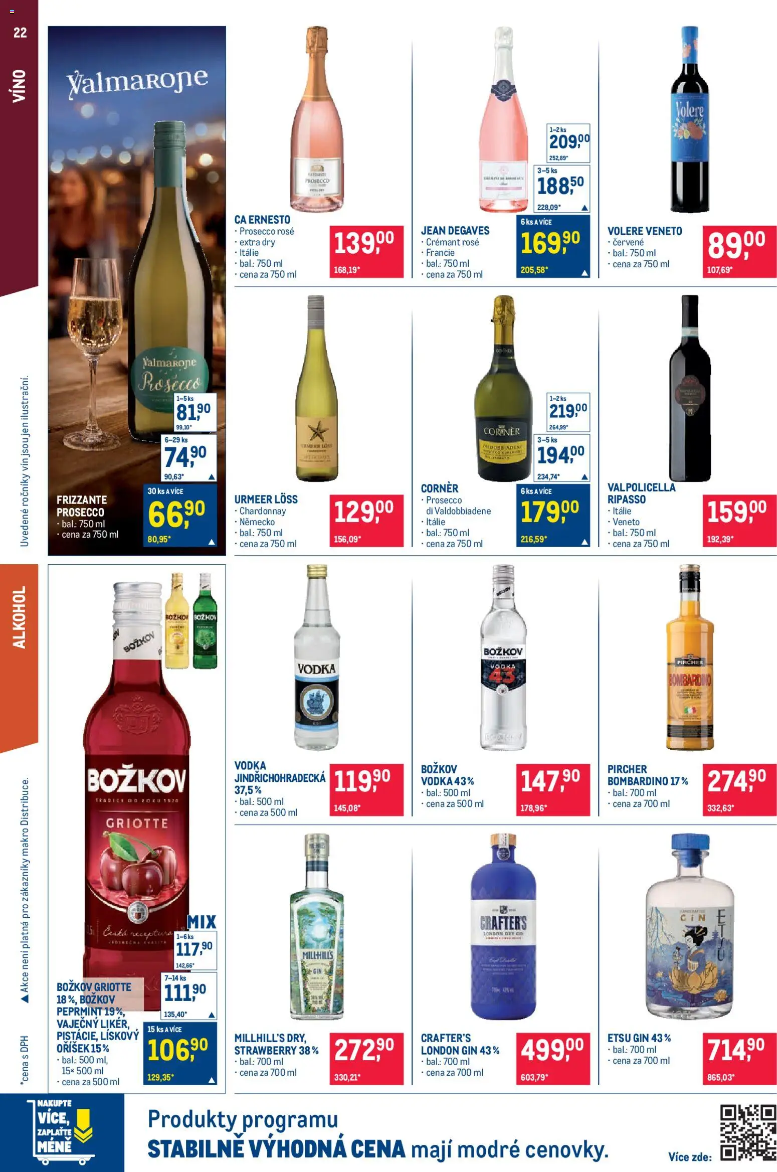 Makro leták - Pro milovníky jídla od 25.02.2026 | Strana: 22 | Produkty: Víno, Gin, Vodka, Dry gin