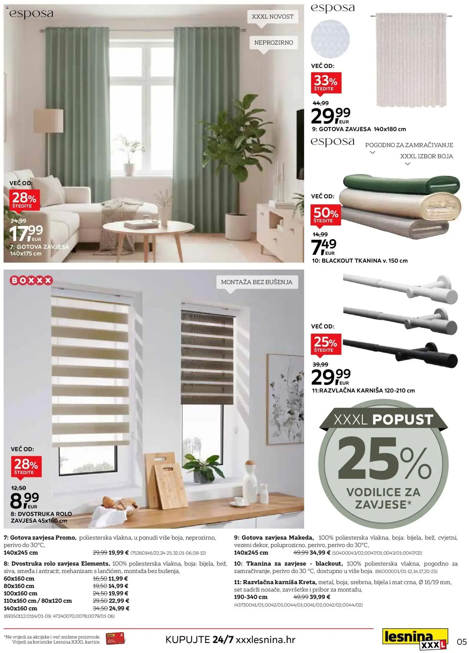 Lesnina katalog | vrijedi od 27.04.2026 | Stranica: 5 | Proizvodi: Rolo zavjesa, Zavjesa