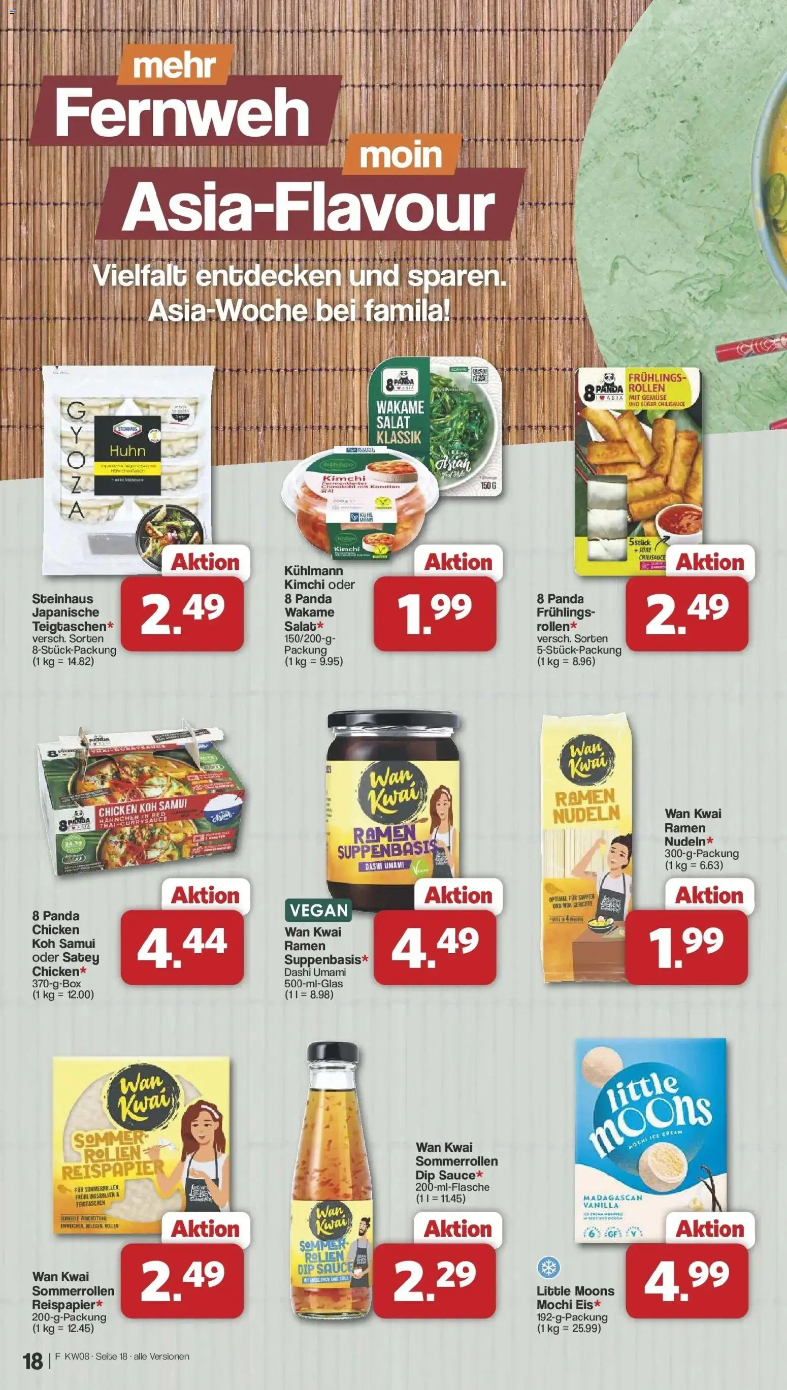 Famila Nordwest - Famila: Wochenangebote – gültig ab 16.02.2026 | Seite: 18 | Produkte: Gemüse, Chinakohl, Nudeln, Mochi