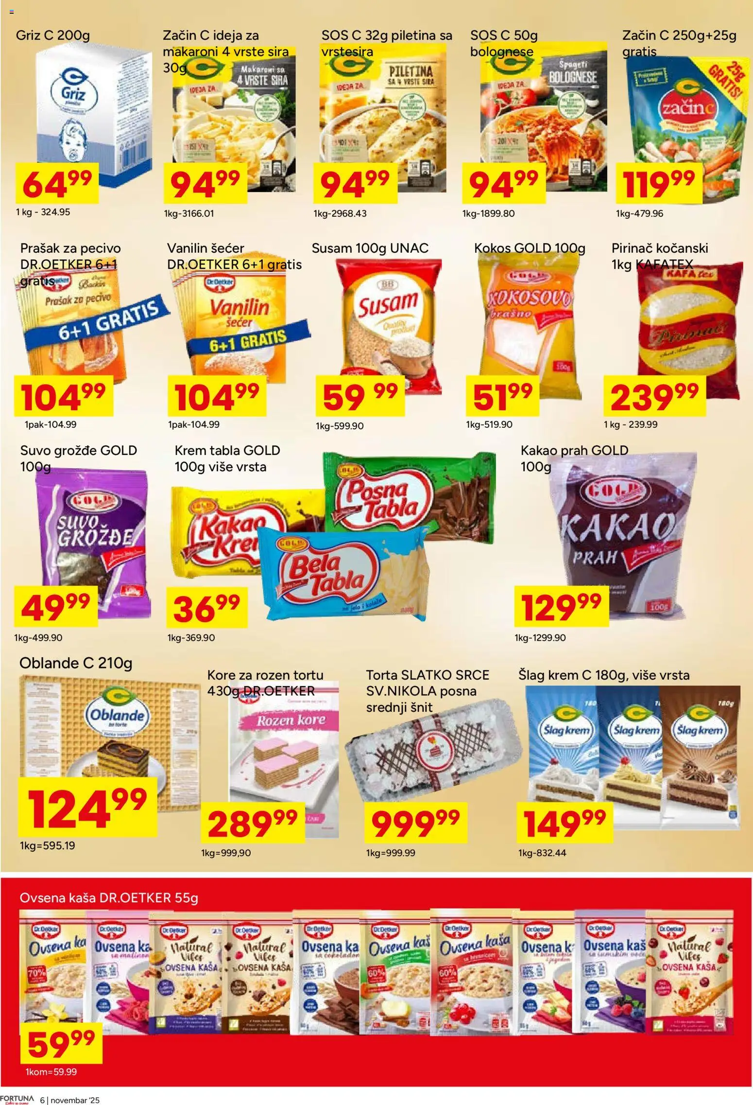 Fortuna Market katalog - važi od 12.12.2025 | Strana: 6 | Proizvode: So, Šlag krem, Sos, Piletina