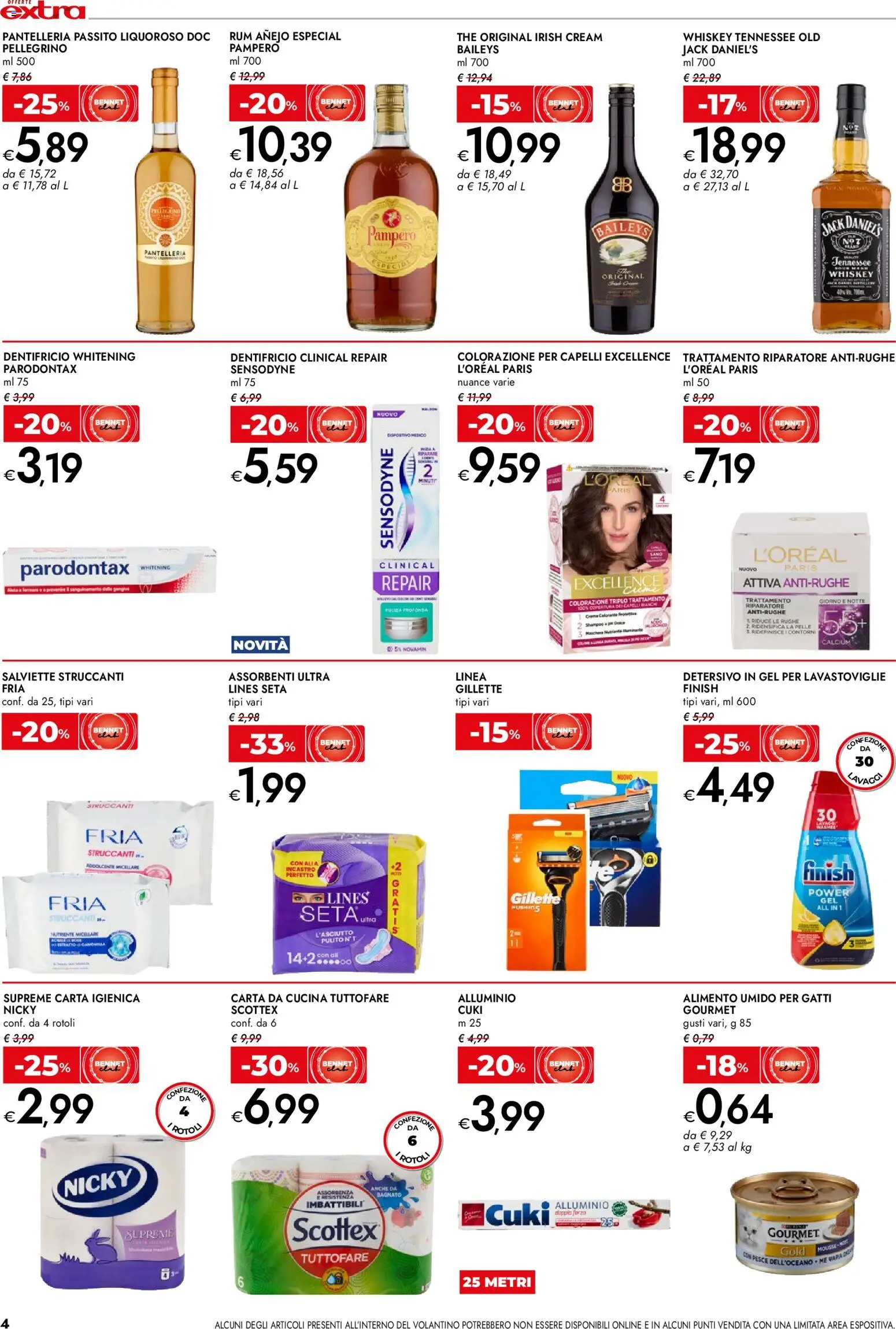Volantino bennet del 15.12.2025 | Pagina: 4 | Prodotti: Crema, Carta igienica, Rum, Lavastoviglie
