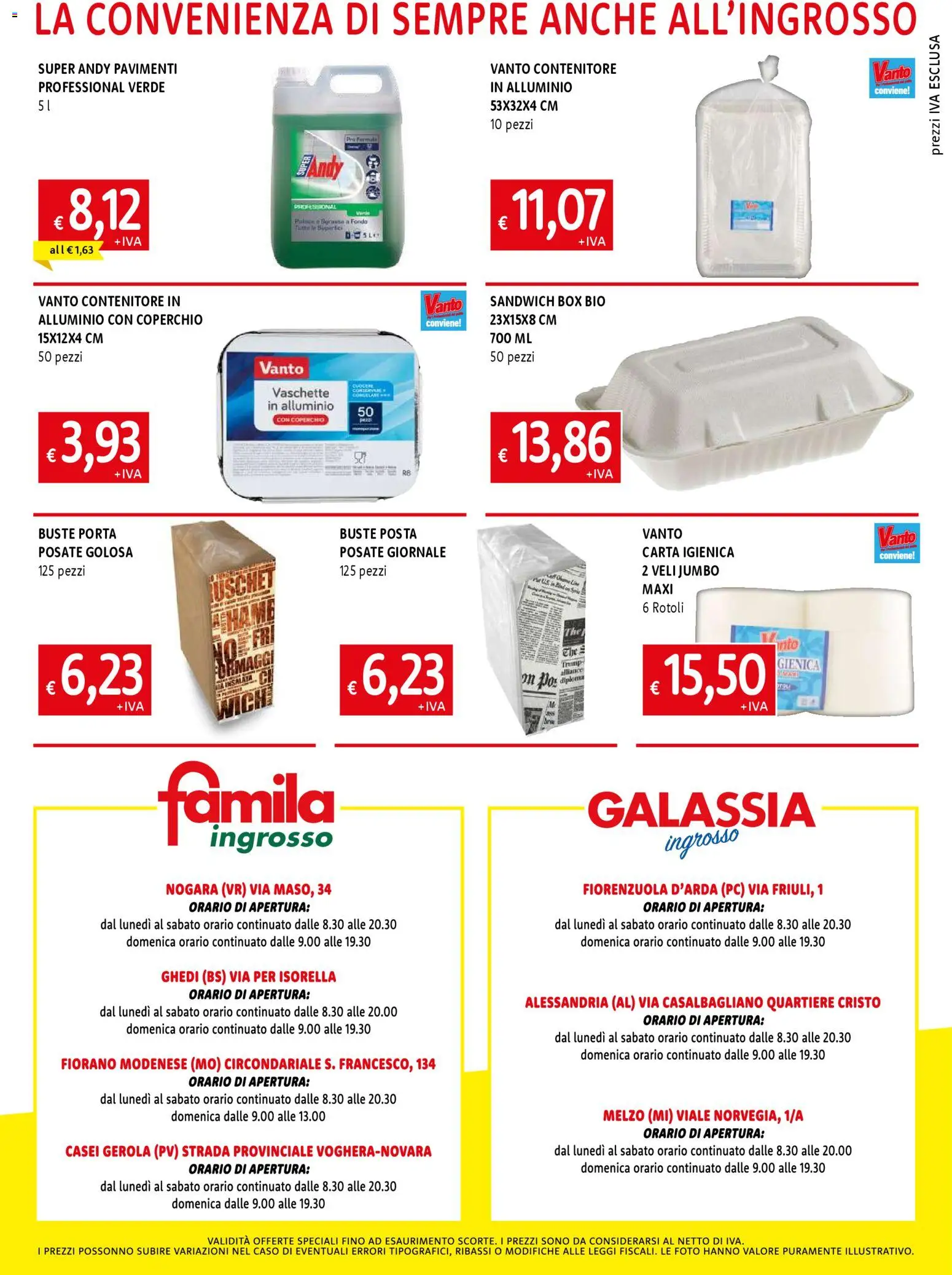Volantino Famila del 13.11.2025 | Pagina: 8 | Prodotti: Posate, Carta igienica, PC, Vaschette