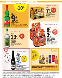 E.Leclerc - Prévisualisation de LIQUEUR DE MENTHE “GET 27”, 17.90% vol. 70 cl. Existe aussi : Get Menthe & citron, menthe & fruits rouges ou Get 31 à un degré d'alcool et prix différents. valide à partir de 10.02.2026 | Page: 28 | Produits: Desperados, Bière blonde, Rhum blanc traditionnel, Bière