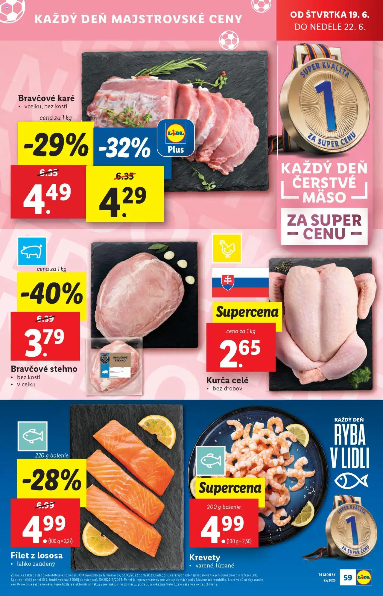 Lidl leták │ platný od 16.06.2025 | Strana: 81 | Produkty: Krevety, Ryba, Kurča, Bravčové karé