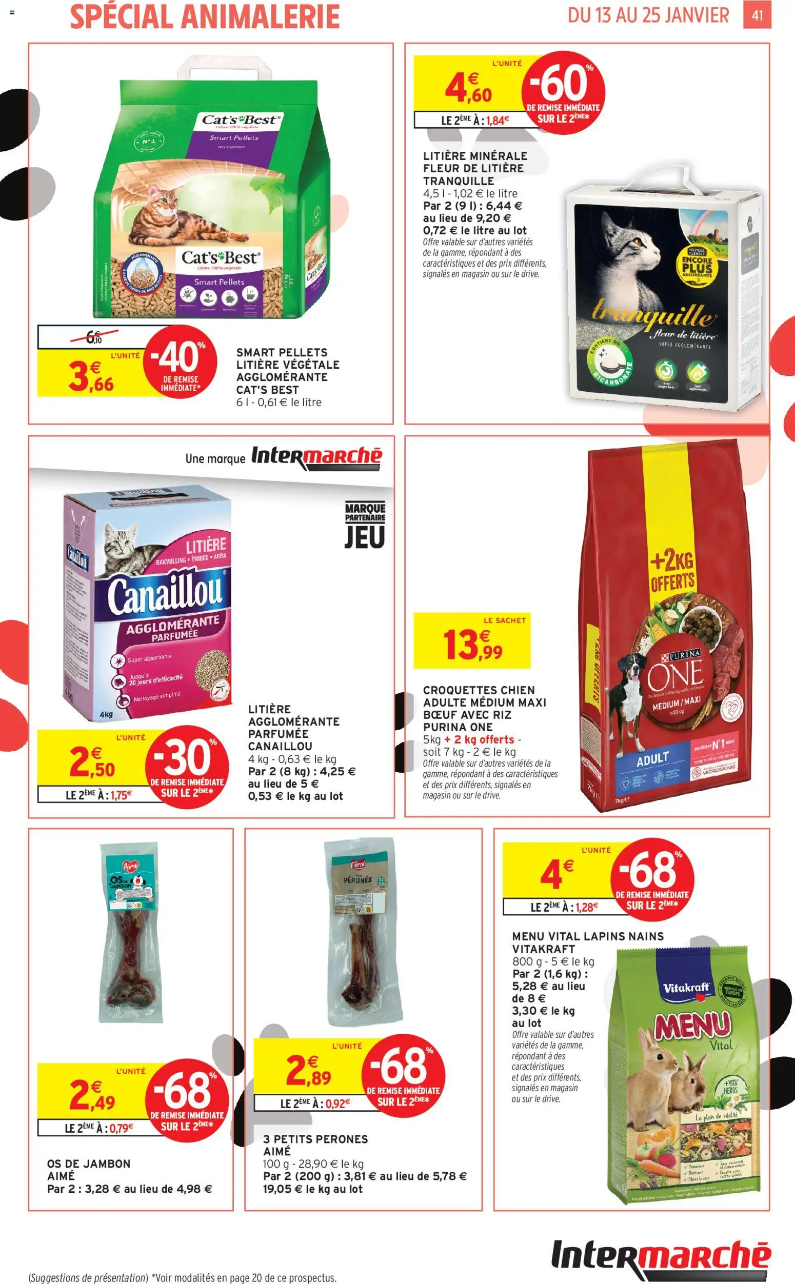 {H1} | Page: 41 | Produits: Litière agglomérante, Lit, Jambon, Riz