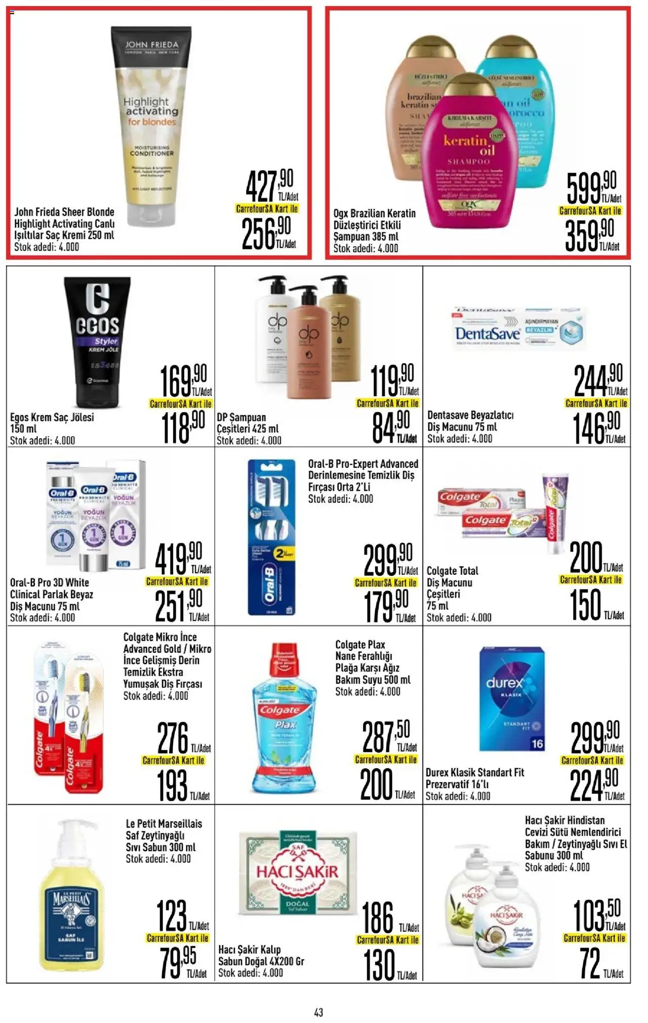 CarrefourSA Katalog - 10.06.2025 tarihinden itibaren geçerlidir | Sayfa: 43 | Ürünler: Prezervatif, Sabun, Diş macunu, Nane