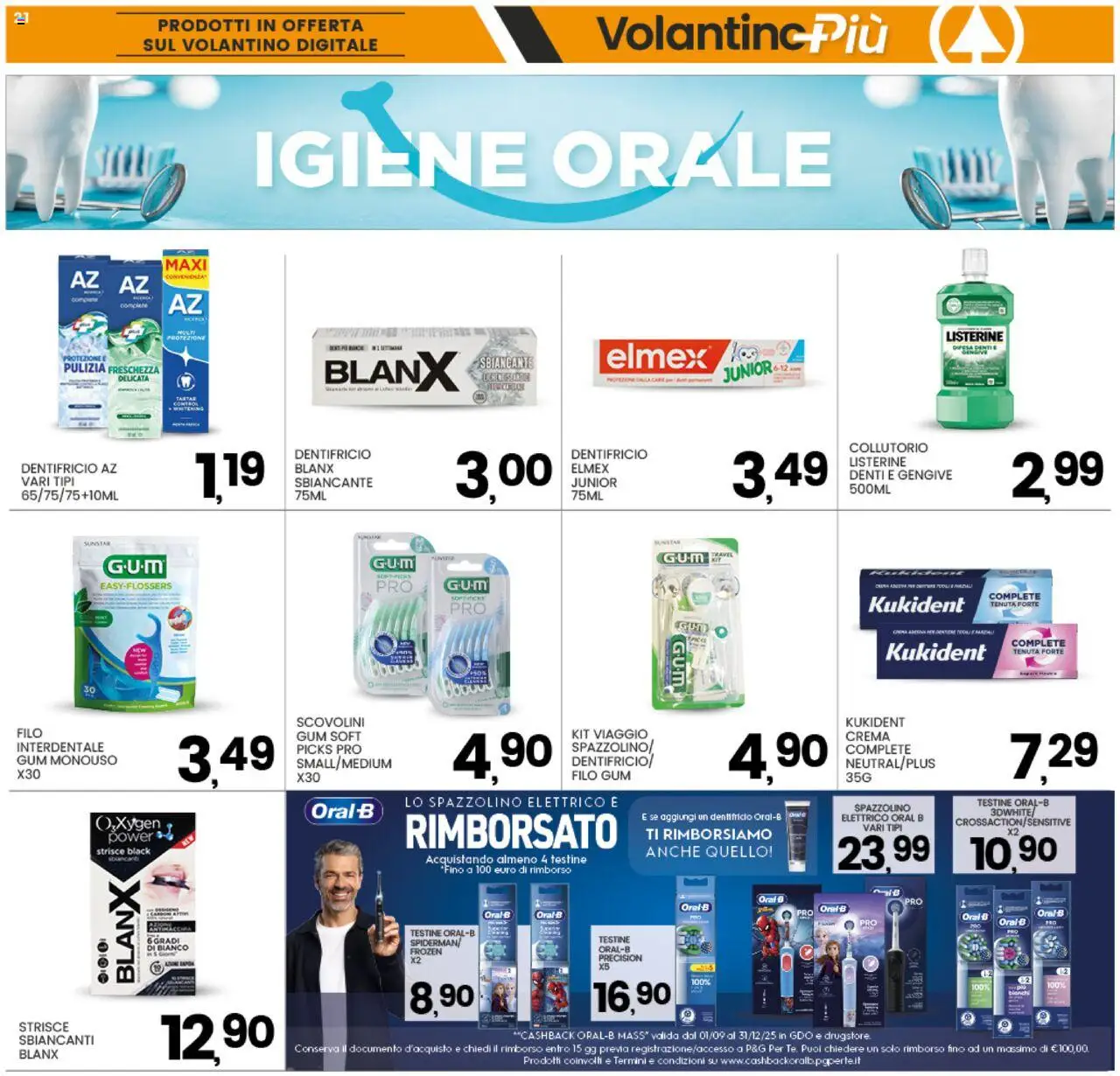 Volantino Interspar del 13.10.2025 | Pagina: 21 | Prodotti: Dentifricio, Collutorio, Filo interdentale, Spazzolino elettrico