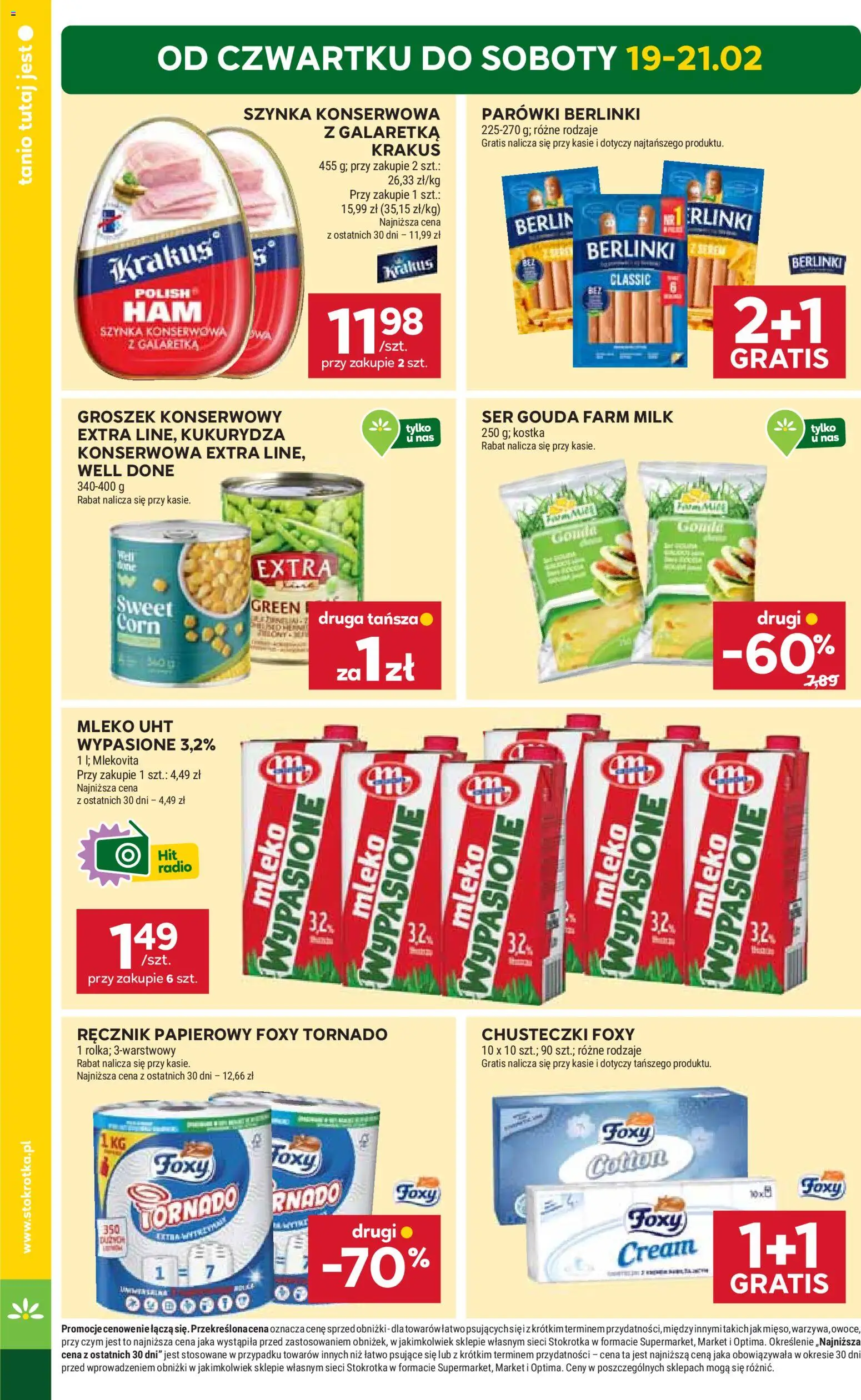 Stokrotka Gazetka od 19.02.2026 | Strona: 4 | Produkty: Radio, Stokrotka, Ser, Ser gouda