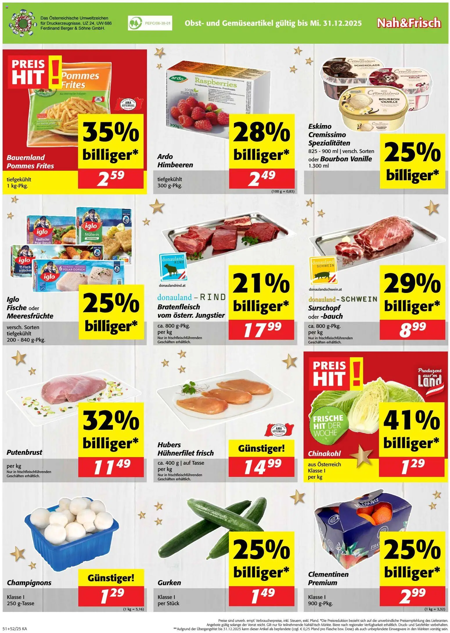 Nah und Frisch Flugblatt gültig ab 17.12.2025 | Seite: 8 | Produkte: Obst, Meeresfrüchte, Schokolade, Fisch