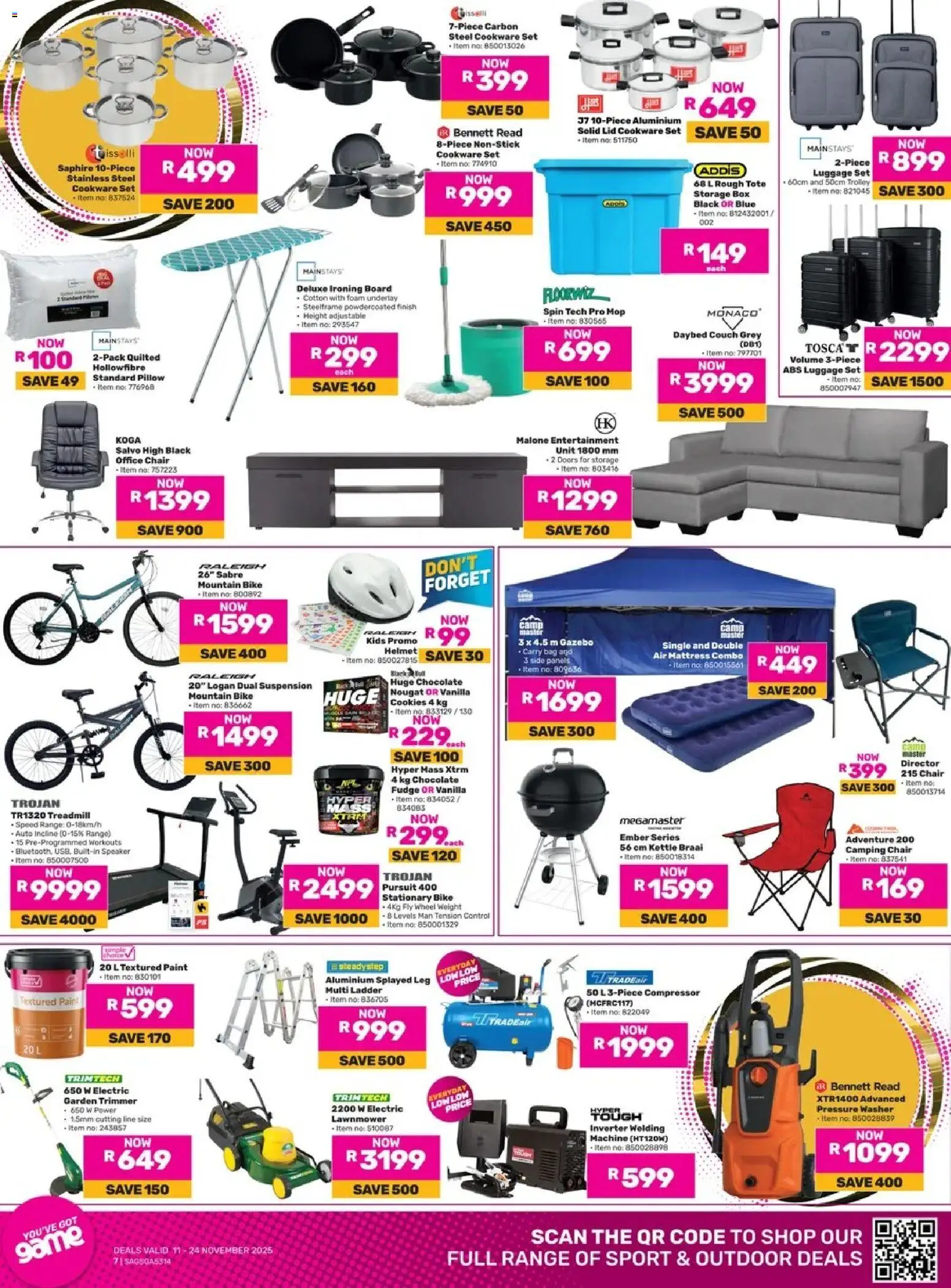 New Game catalogue – valid from 11.11.2025 | Page: 7 | Products: Mattress, Couch, Cookware, Foam