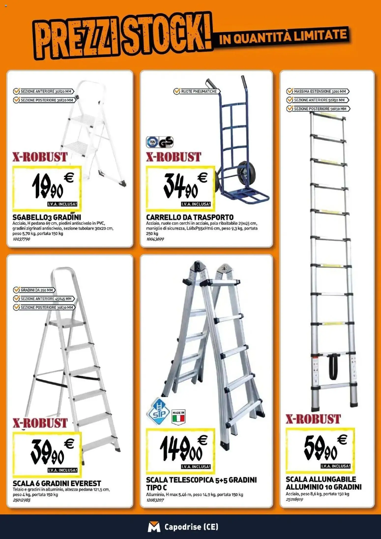 Volantino TECNOMAT del 12.03.2026 | Pagina: 13 | Prodotti: Carrello, Scala, Alluminio