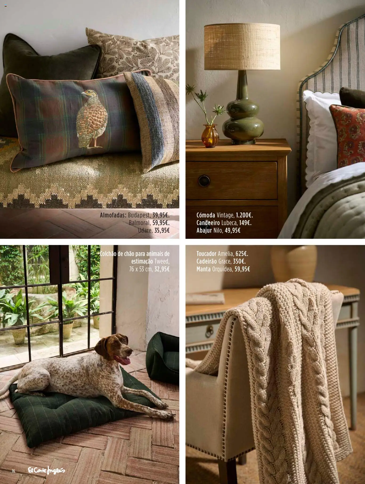 El Corte Ingles Decora │ válido de 23.10.2025 | Página: 16 | Produtos: Candeeiro, Abajur, Colchão, Cómoda