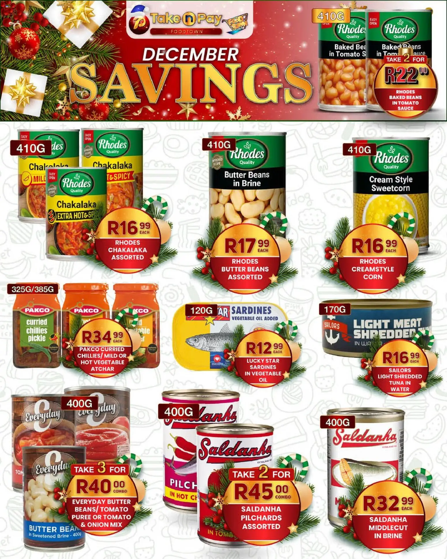 New Take n Pay catalogue – valid from 08.12.2025 | Page: 2 | Products: Tuna, Butter, Oil, Sauce