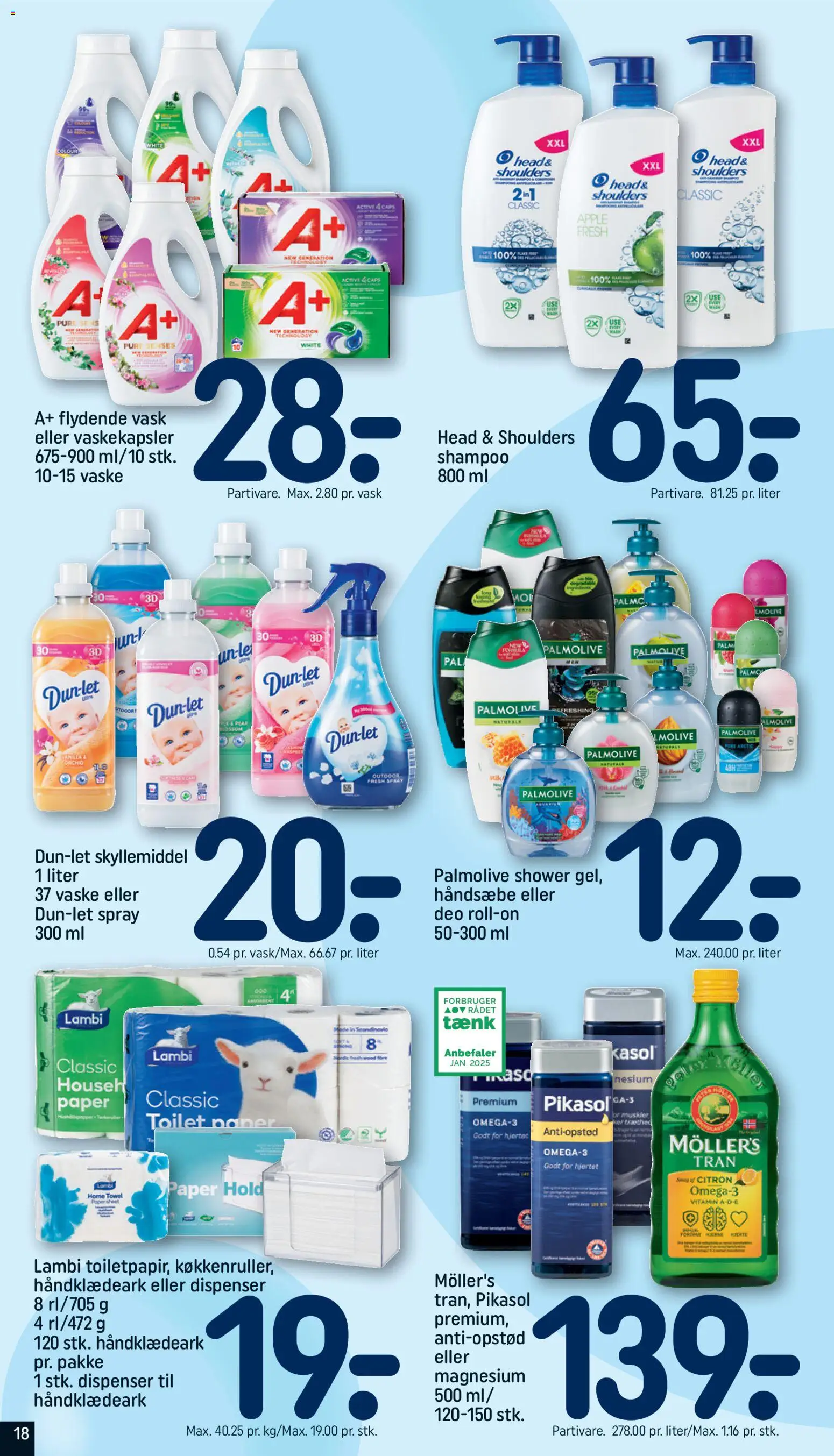 Rema 1000 tilbudsavis – gyldig fra 02.11.2025 | Side: 18 | Produkter: Shampoo, Skyllemiddel, Toilet, Caps