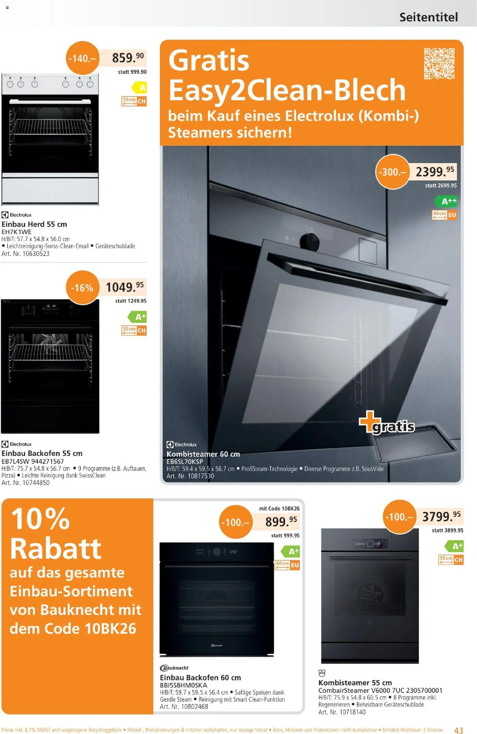 Fust Aktionen – gültig ab 26.01.2026 | Seite: 43 | Produkte: Backofen, Herd