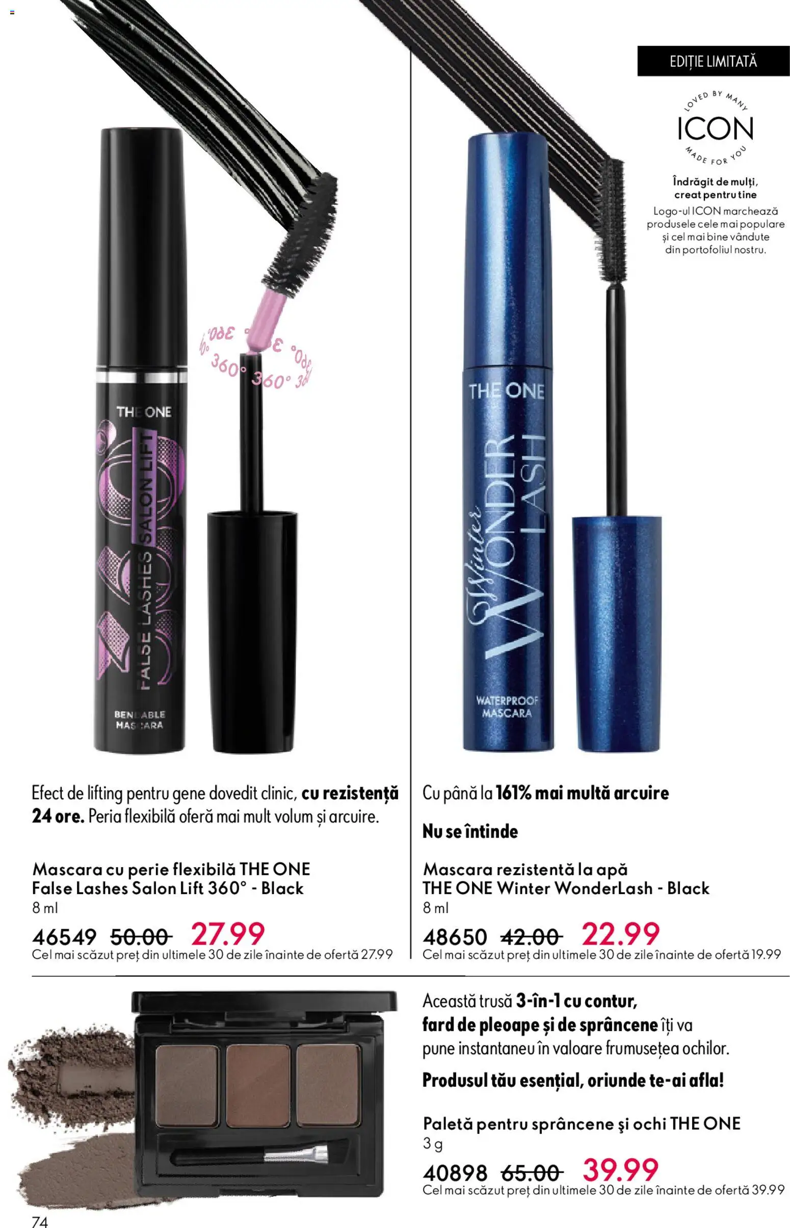Noul catalog Oriflame – valabil de la 27.05.2026 | Pagină: 74 | Produse: Pară, Perie, Mascara, Fard de pleoape