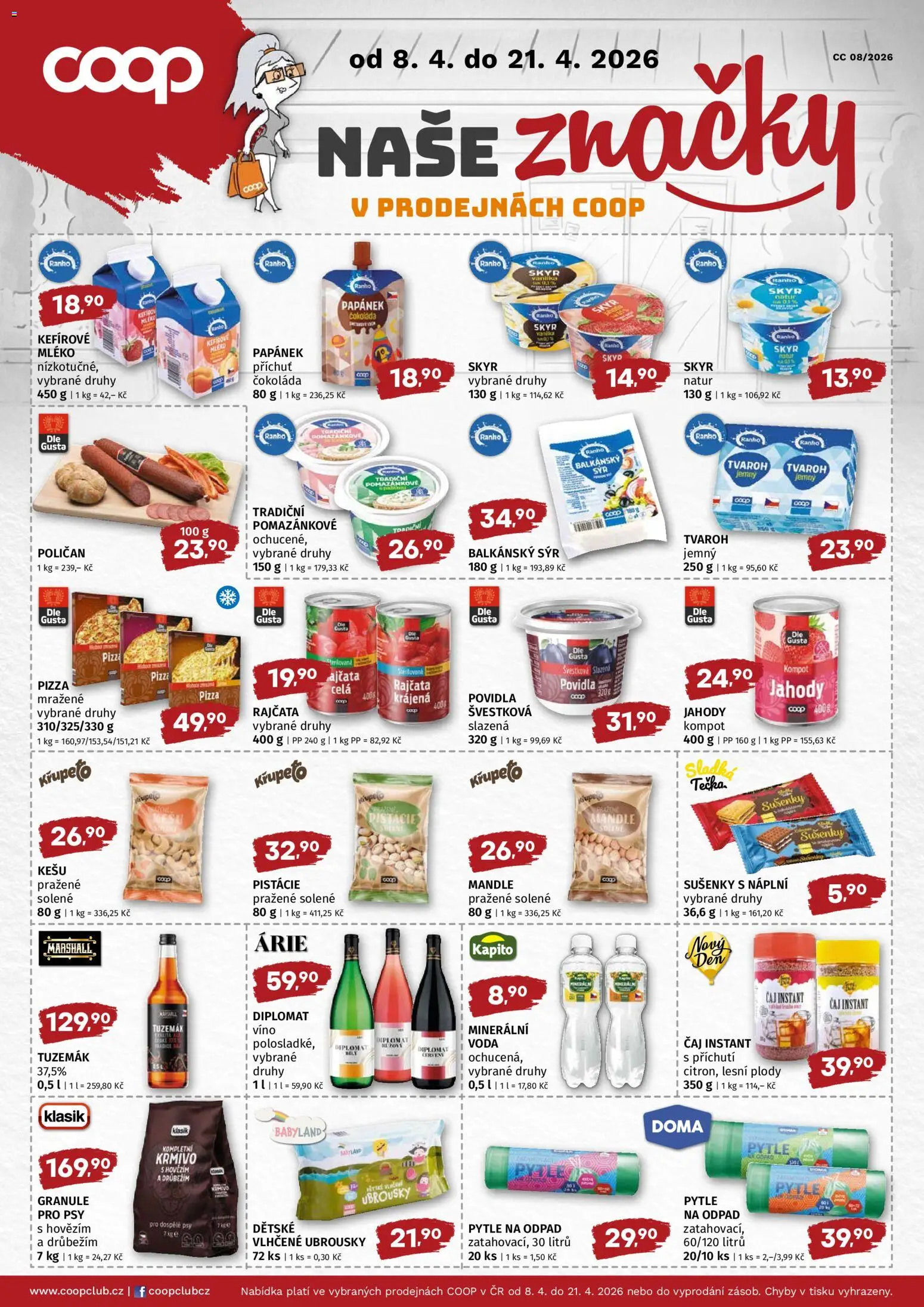 Coop leták - Super cena od 08.04.2026 | Strana: 2 | Produkty: Víno, Jahody, Pistácie, Balkánský sýr