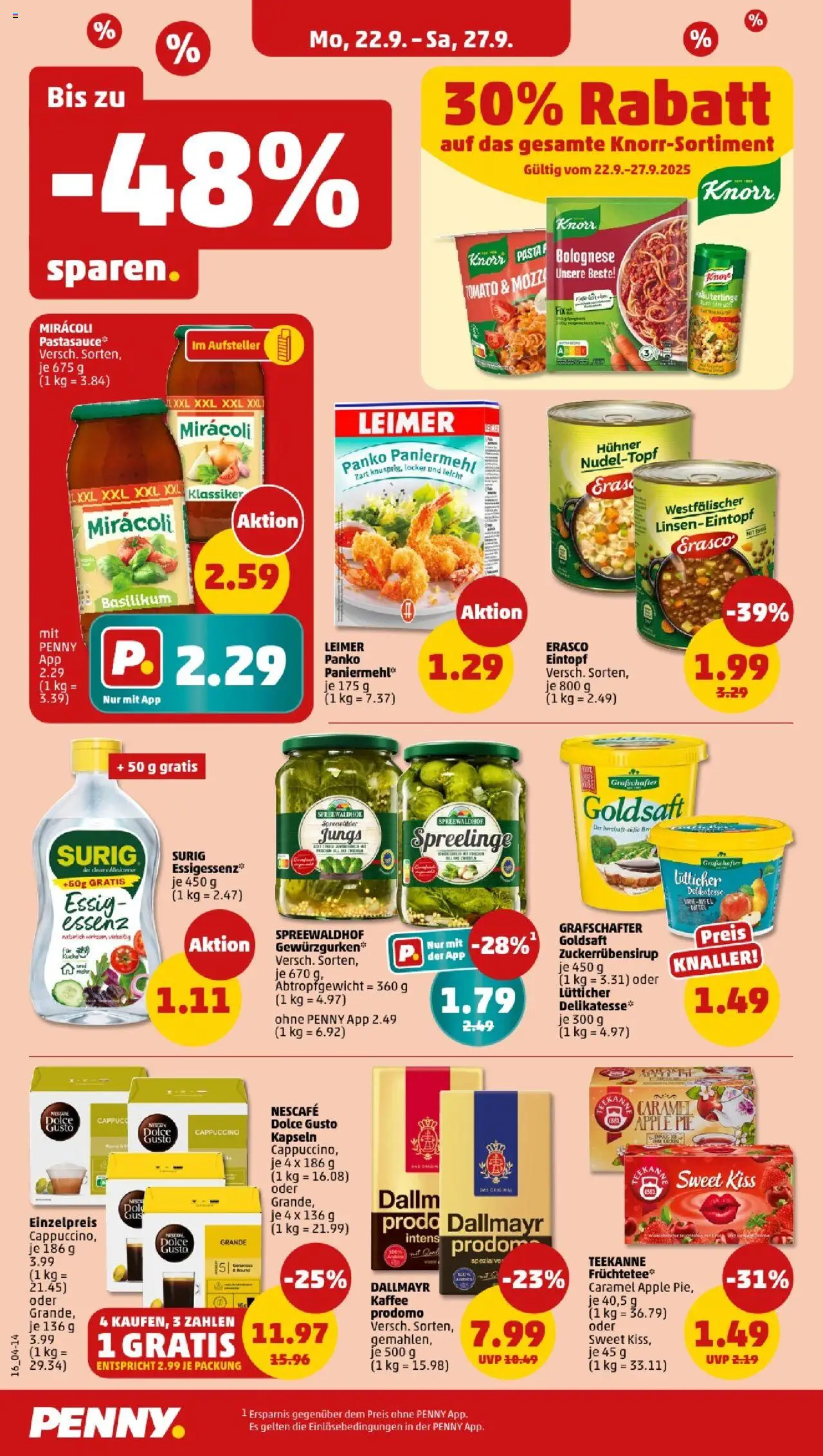 Penny - Baden-Württemberg – gültig ab 22.09.2025 | Seite: 18 | Produkte: Nescafe, Rum, Erasco, Dolce gusto