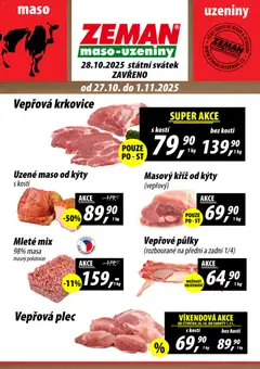 Náhled letáku Prodejny Zeman leták od 27.10.2025