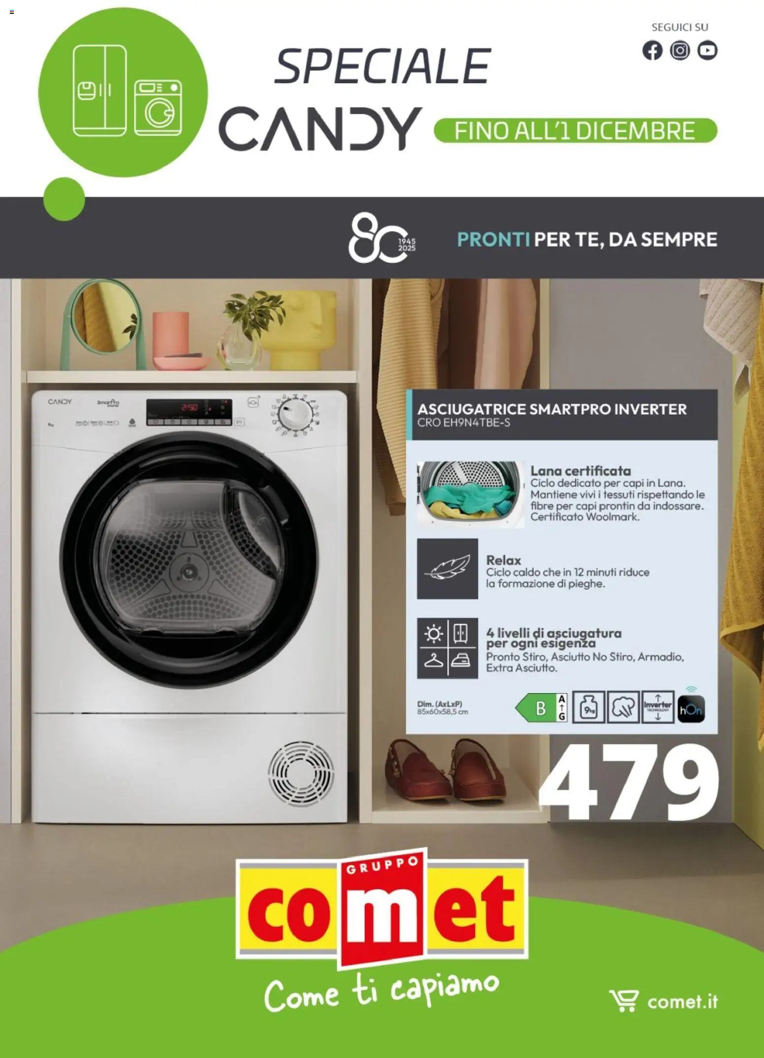 Volantino Comet del 13.11.2025 | Pagina: 1 | Prodotti: Asciugatrice
