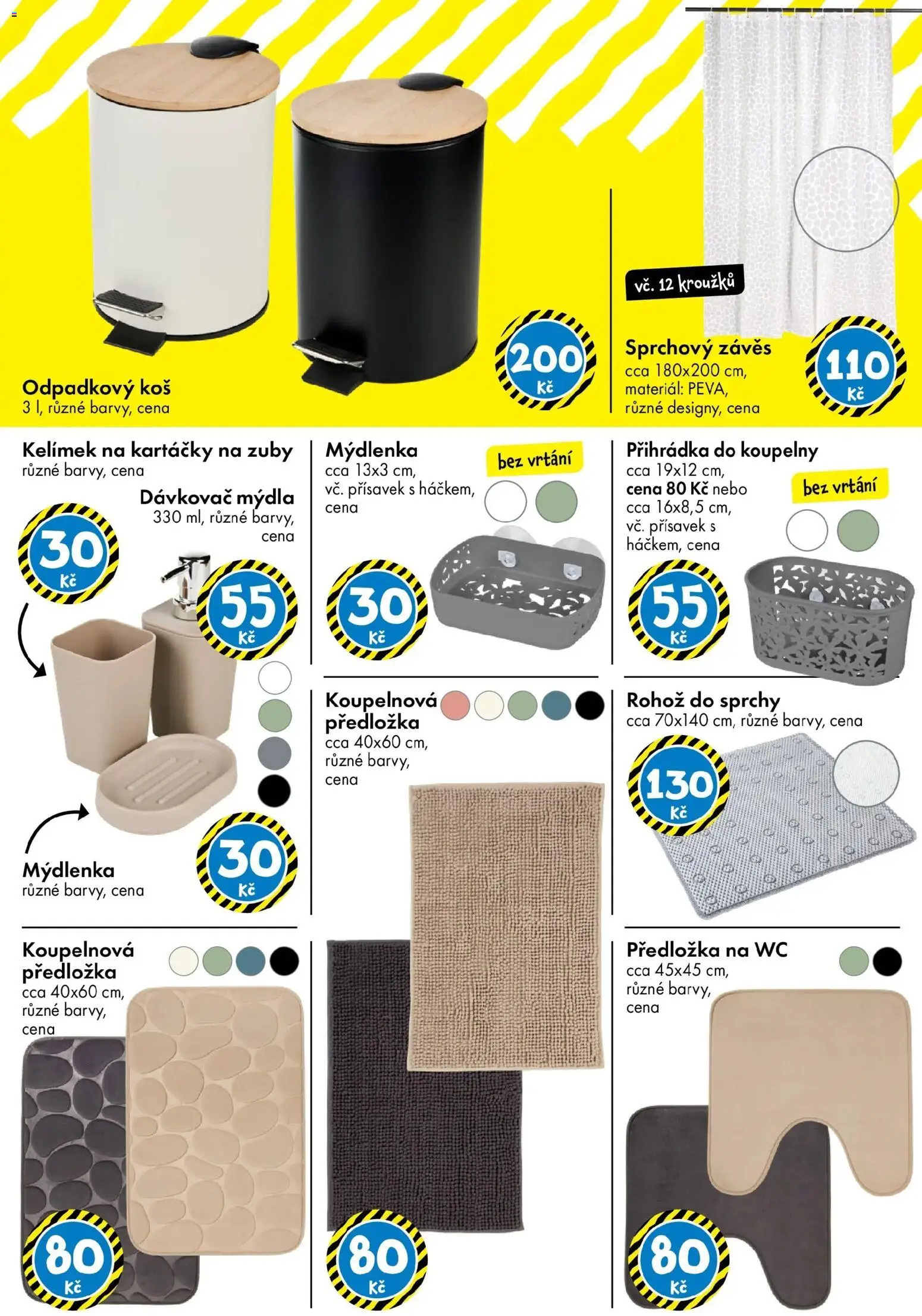 TEDi leták - Praha, Ostrava, Plzeň od 13.02.2026 | Strana: 11 | Produkty: Sprchový závěs, Závěs, Wc, Odpadkový koš