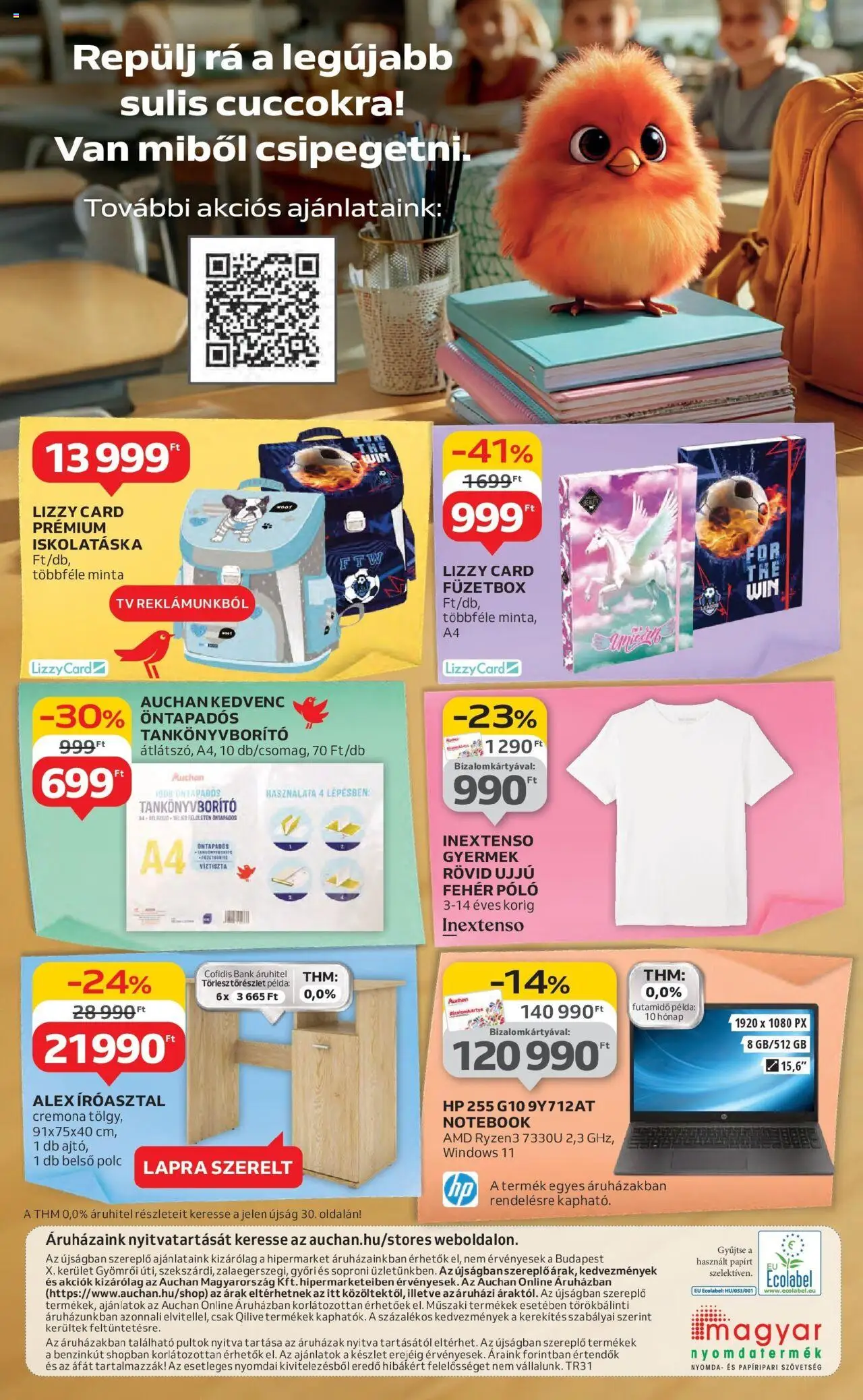 Auchan akciós ujság - amely érvényes a következő dátumtól: 31.07.2025 | Oldal: 42 | Termékek: TV, Polc, Íróasztal