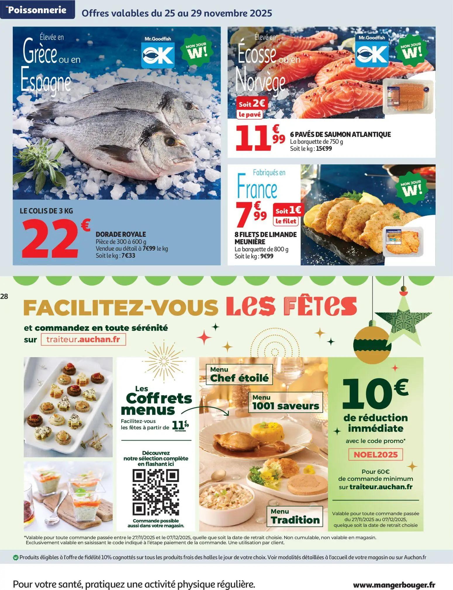 {H1} | Page: 28 | Produits: Poissonnerie, Dorade royale, Saumon