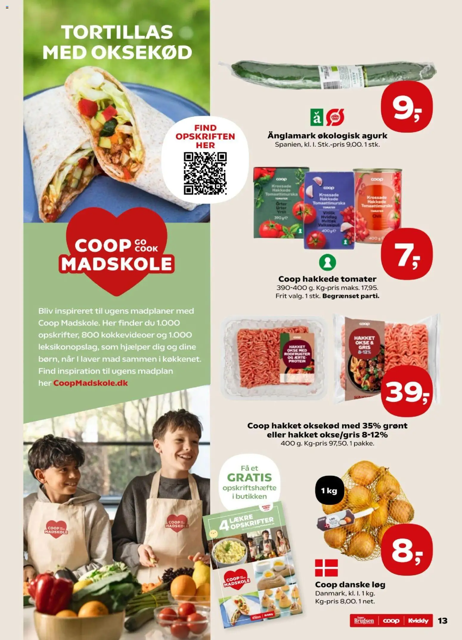 Super Brugsen tilbudsavis – gyldig fra 13.03.2026 | Side: 13 | Produkter: Oksekød, Løg, Hvidløg, Søm