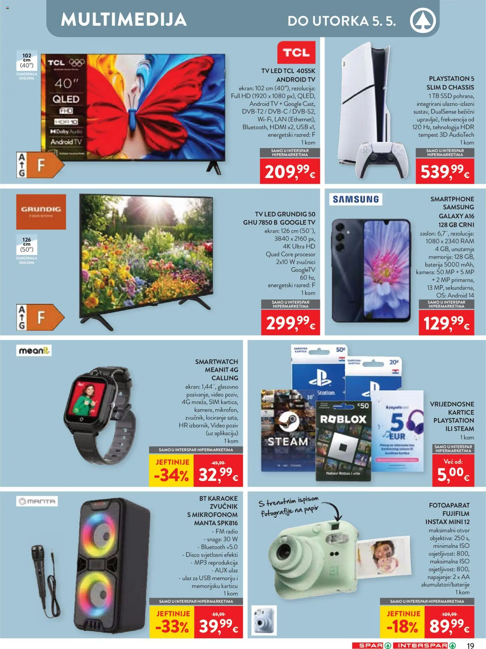 Spar katalog | vrijedi od 22.04.2026 | Stranica: 26 | Proizvodi: Smartwatch, Tv, Video, MP3