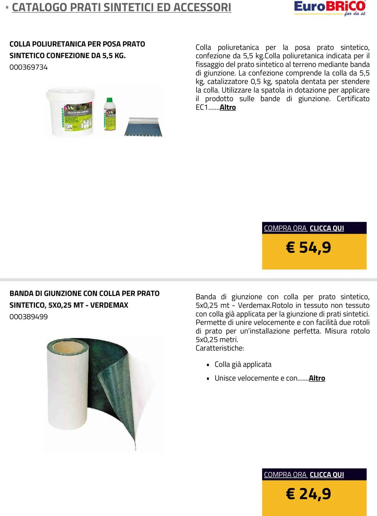 Volantino Eurobrico del 23.07.2025 | Pagina: 18 | Prodotti: Colla, Spatola