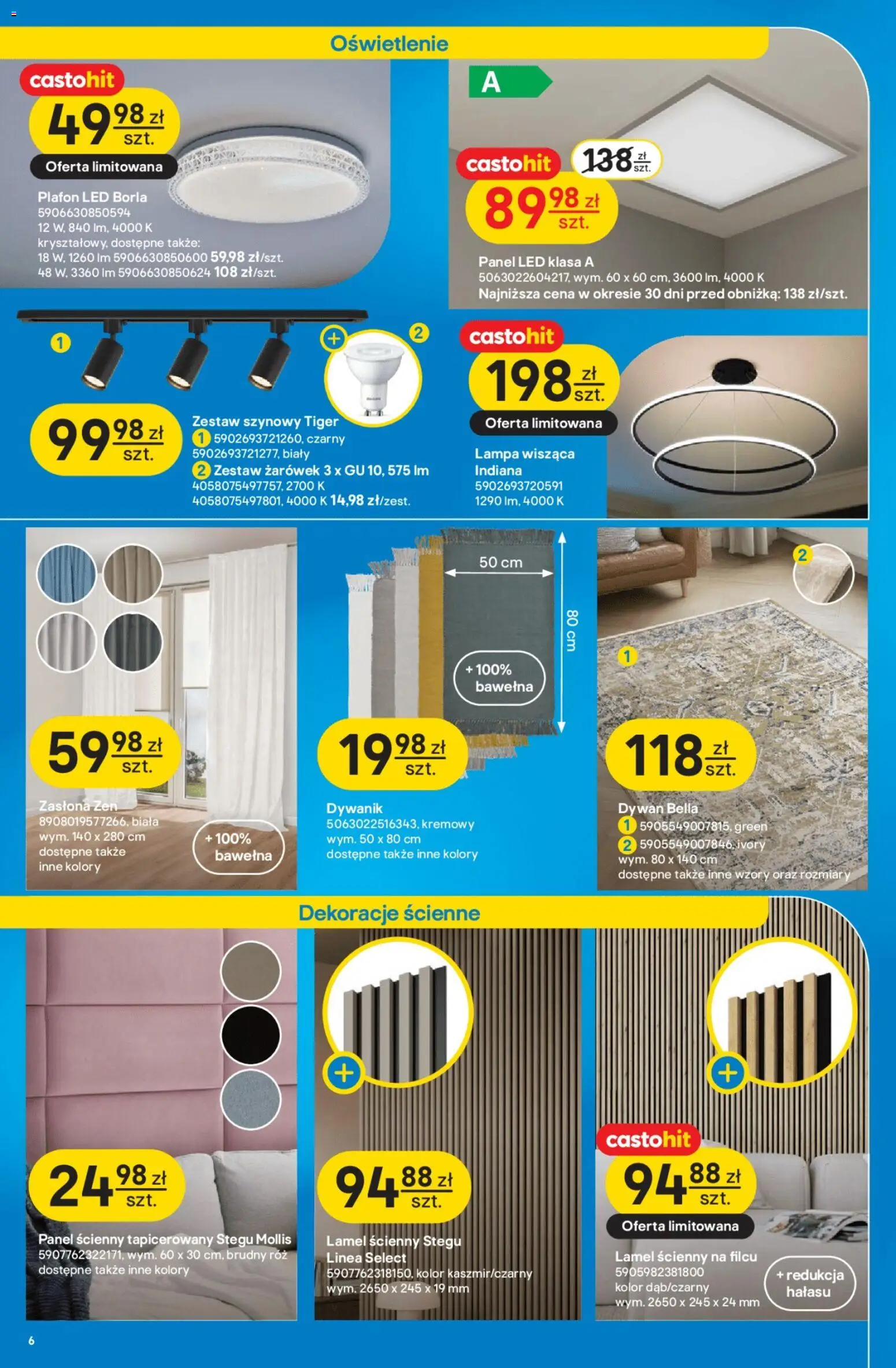 Castorama Gazetka od 05.11.2025 | Strona: 6 | Produkty: Dywan, Lampa, Róż
