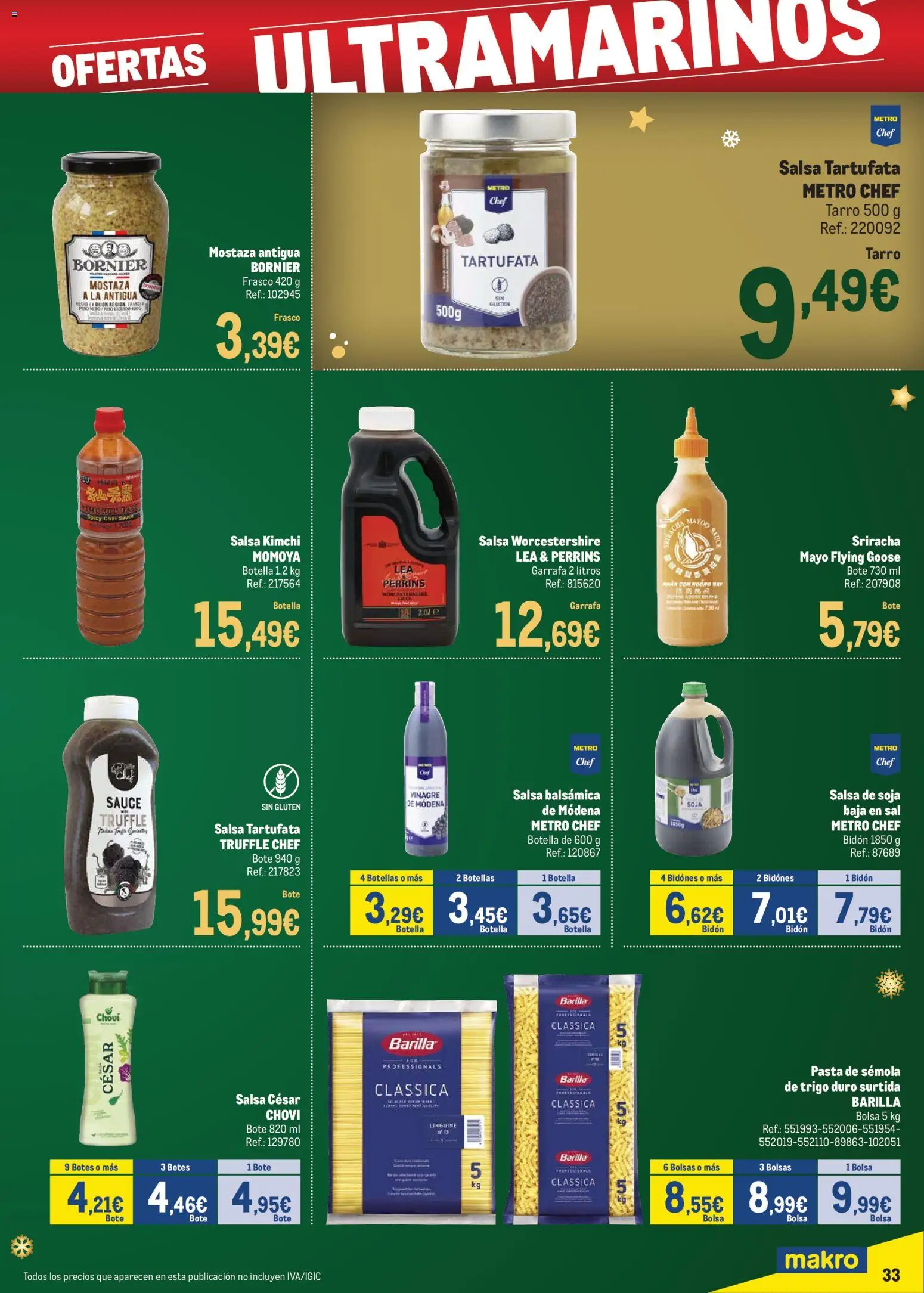 Makro - Precios Centro │ válido desde el 24.11.2025 | Página: 33 | Productos: Bolsa, Peso, Δεξαμενή, Δαχτυλίδι φωτός