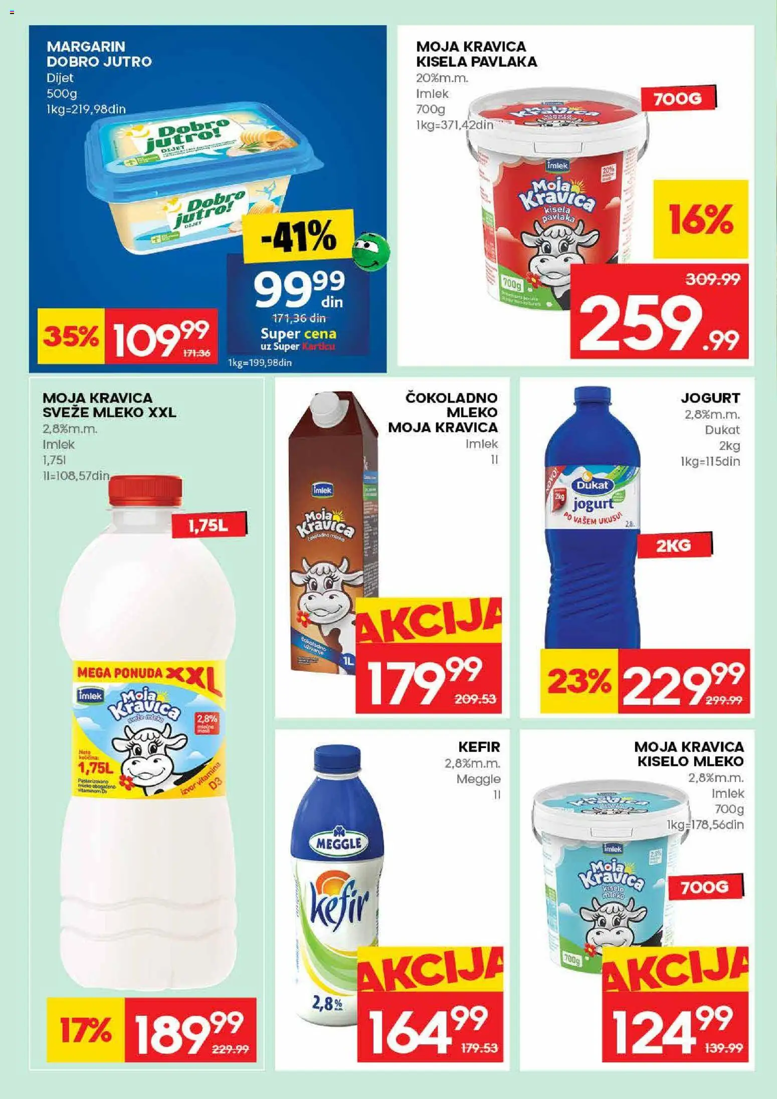 Idea katalog - važi od 09.04.2026 | Strana: 12 | Proizvode: Kiselo mleko, Sveže mleko, Mleko, Pavlaka