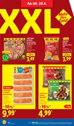 Lidl Prospekt ab 27.04.2026 gültig | Seite: 56 | Produkte: Pommes, Pommes frites, Lachs, Pizza