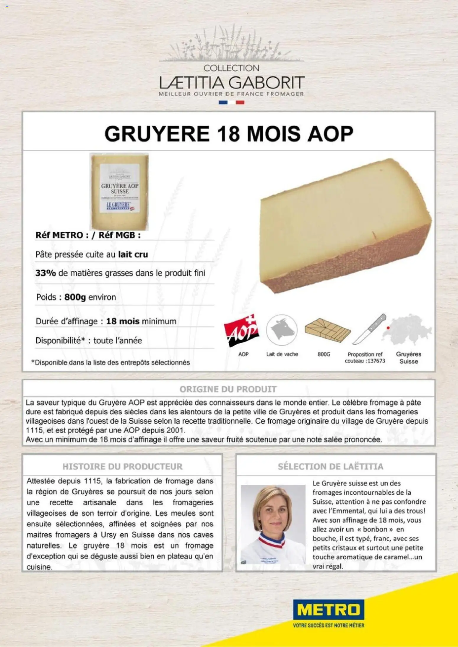 {H1} | Page: 18 | Produits: Couteau, Plateau, Poids, Lait